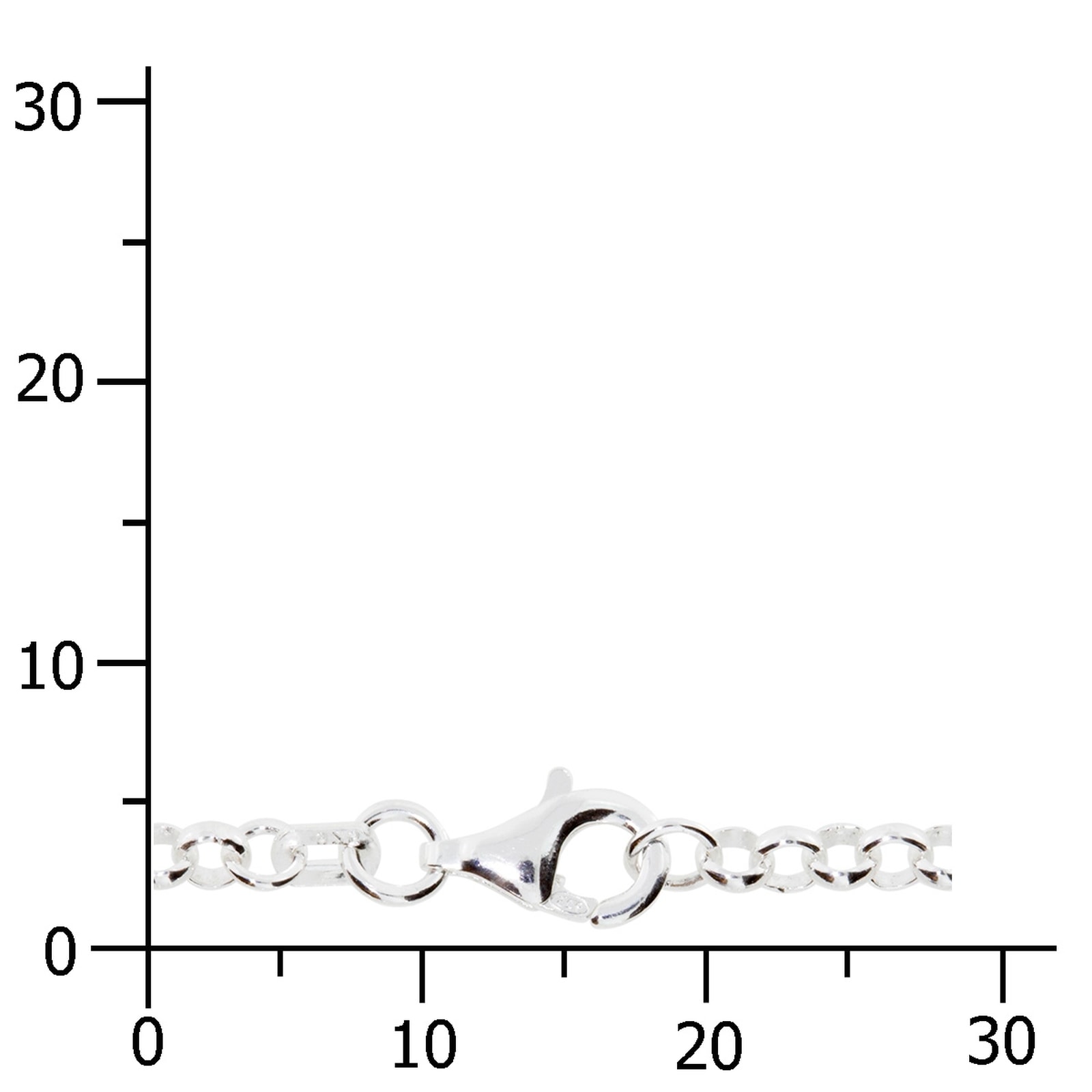 OSTSEE-SCHMUCK Silberkette »Ostsee-Schmuck Kette Erbs 4,0 mm Kette Erbs 4,0 mm«, (1 tlg.)