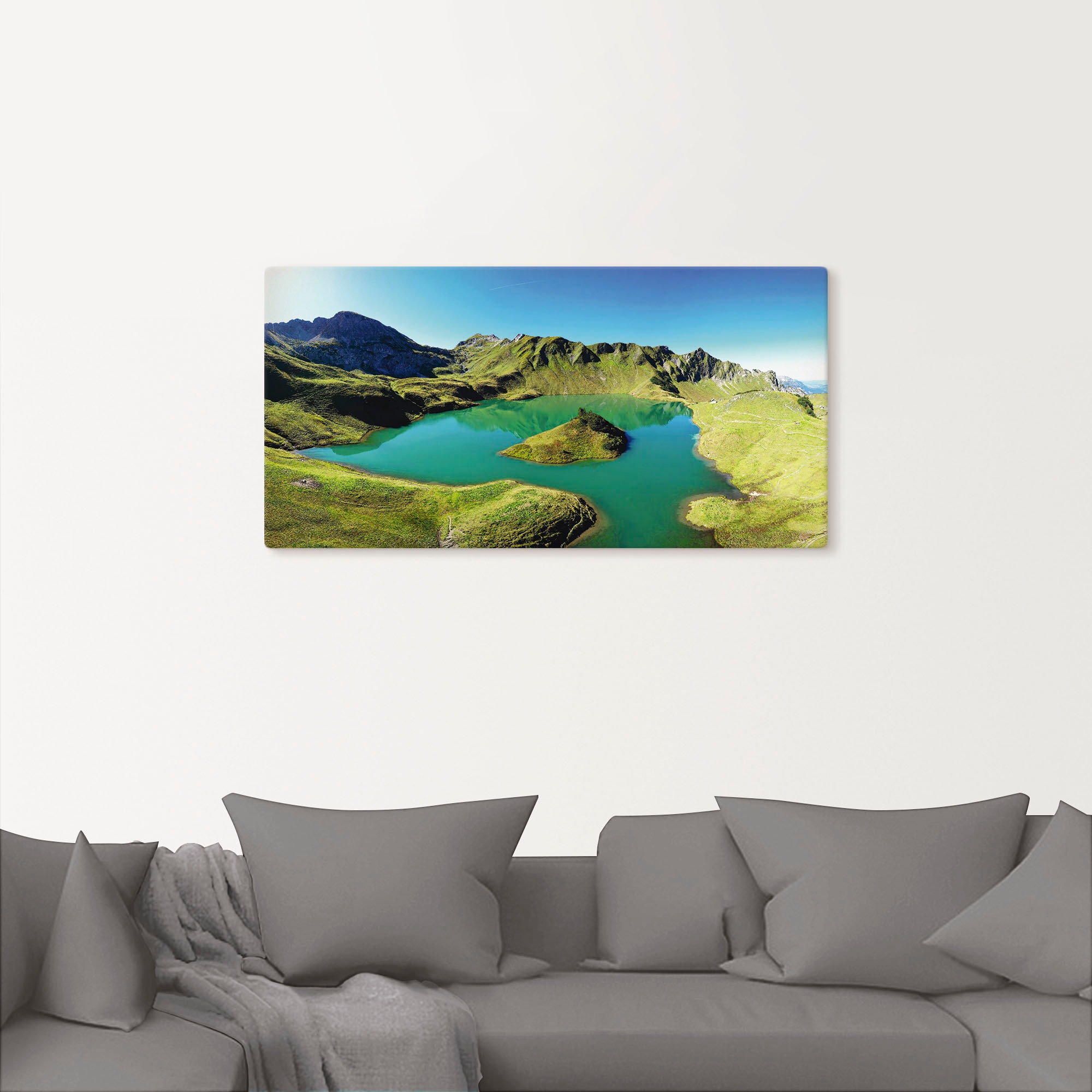 Artland Leinwandbild »Schrecksee Bayerischen Hochalpen«, Berge & Alpenbilder, (1 St.), auf Keilrahmen gespannt