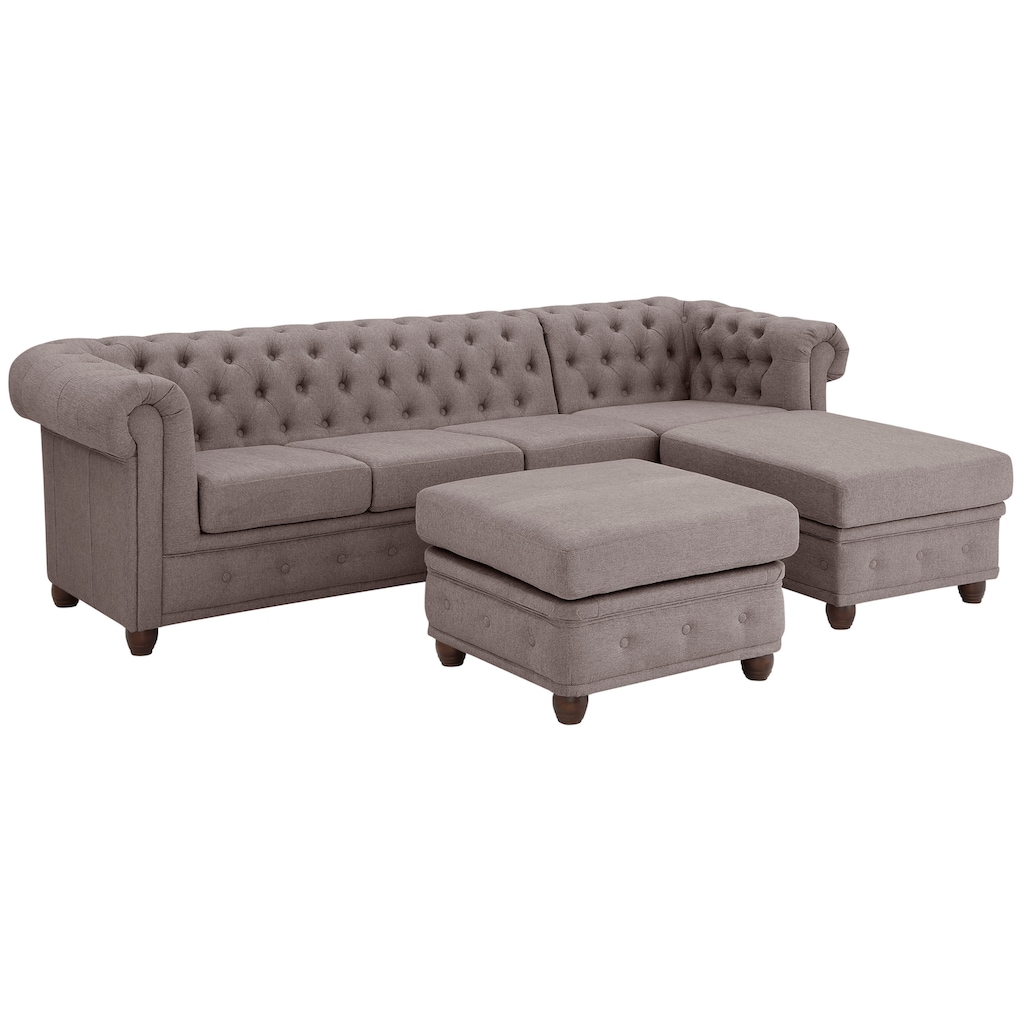 Home affaire Chesterfield-Sofa »New Castle L-Form«