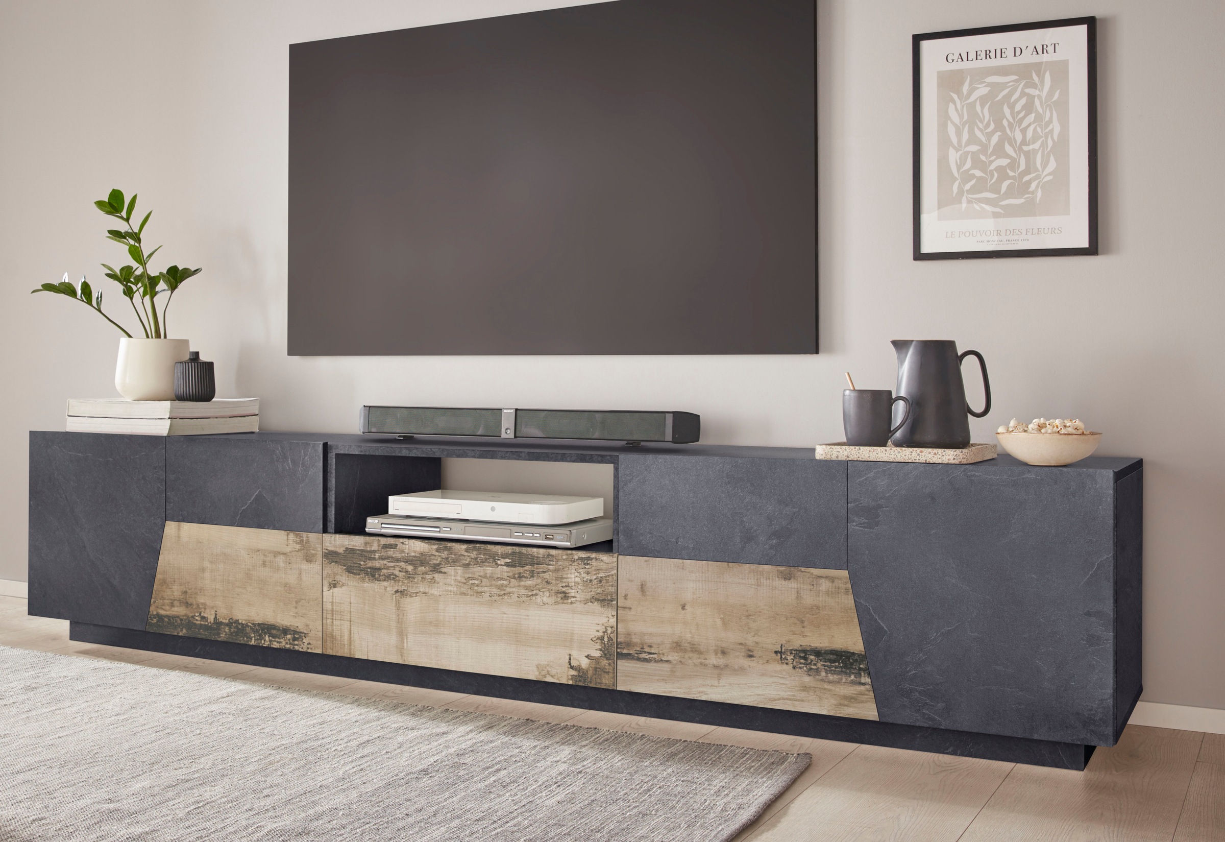 INOSIGN Lowboard »ALIEN- TV-Board, mit 4 Türen, 1 Schublade und 1 offenes F günstig online kaufen