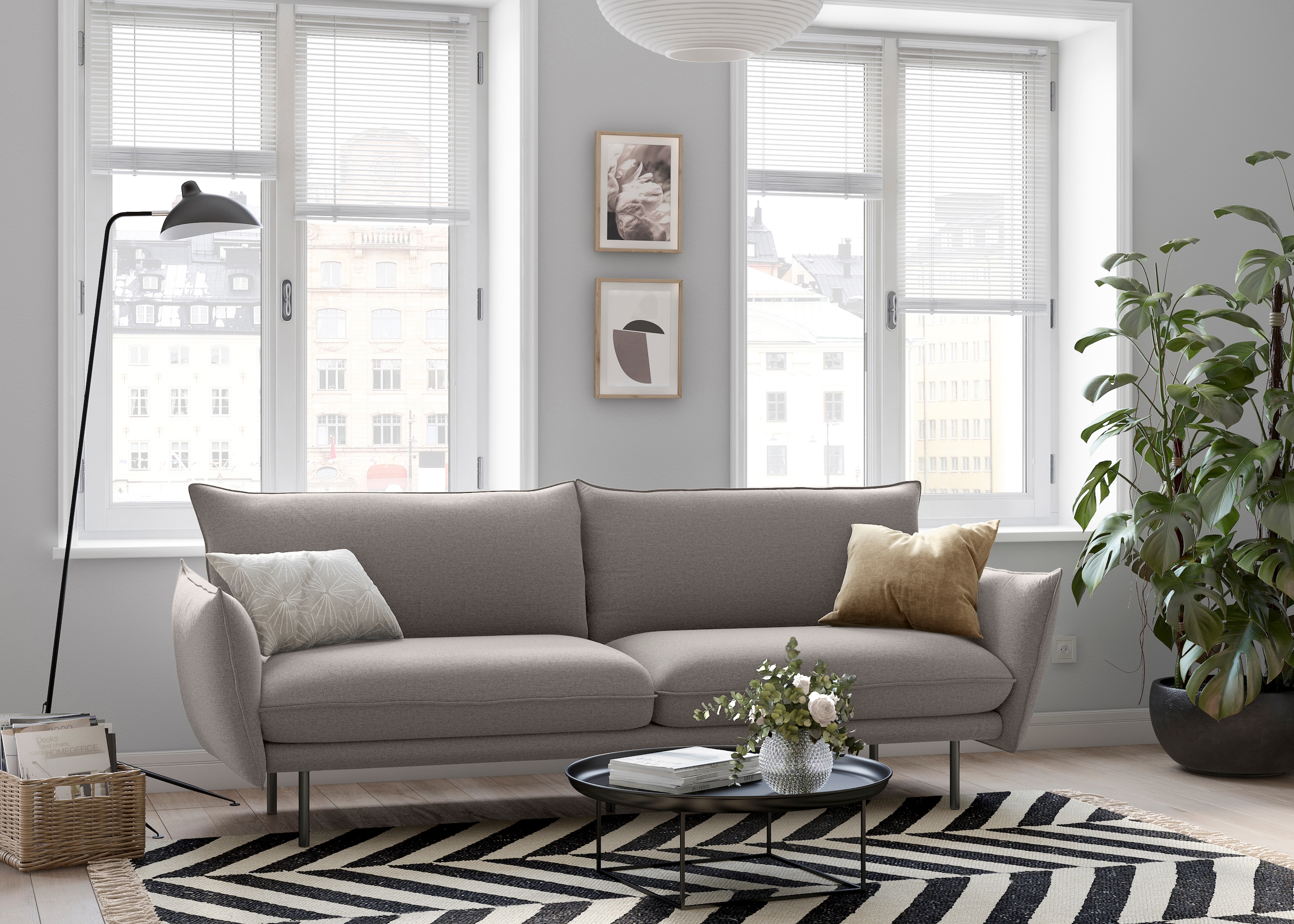 andas 3-Sitzer »Stine«, Besonderes Design durch Kissenoptik und Keder, by Morten Georgsen