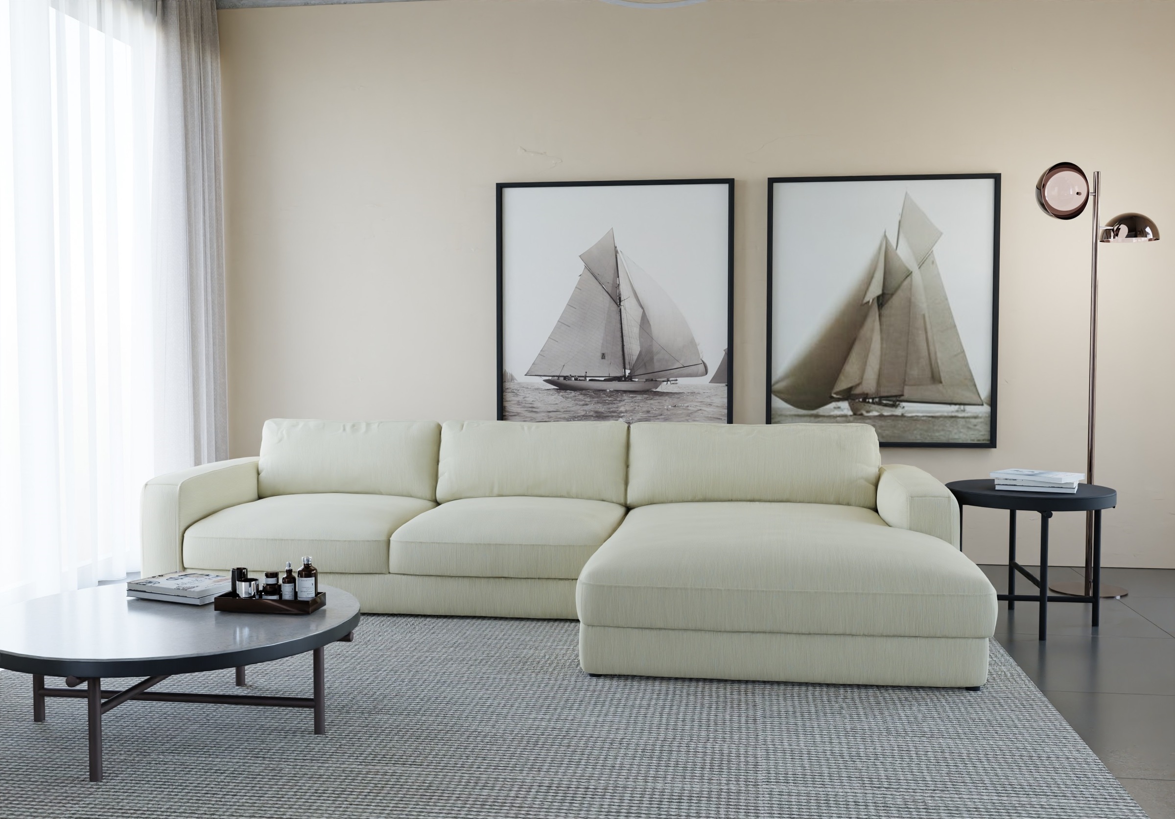 Home affaire Ecksofa »Bloomfield, elegant, viel Platz, Mega Couch, Breite 3 günstig online kaufen