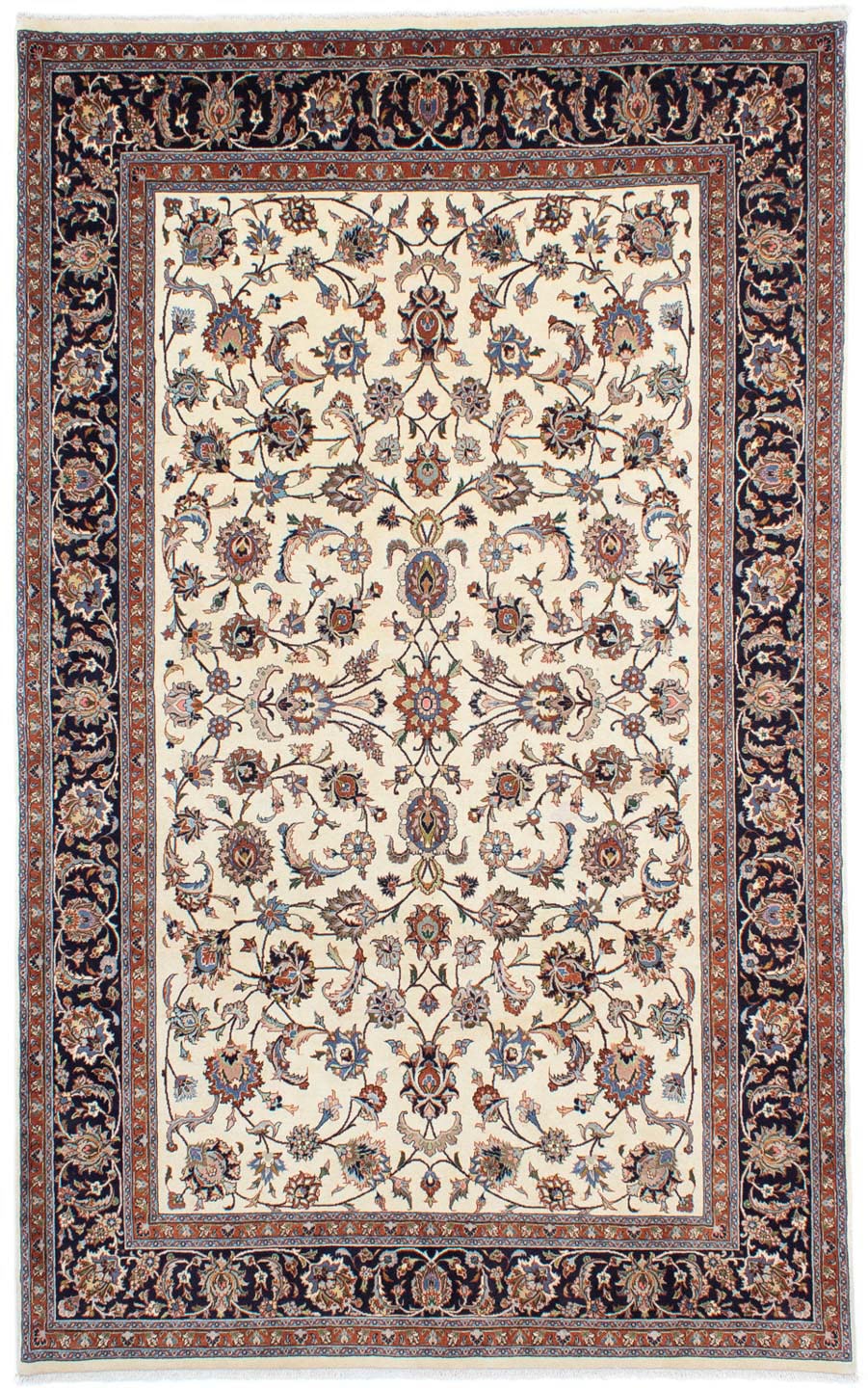 morgenland Wollteppich »Kaschmar Blumenmuster Beige 314 x 197 cm«, rechteck günstig online kaufen