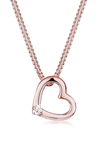 Elli DIAMONDS Collierkettchen »Herz Liebe Diamant (0.015 ct.) 925 Silber« kaufen