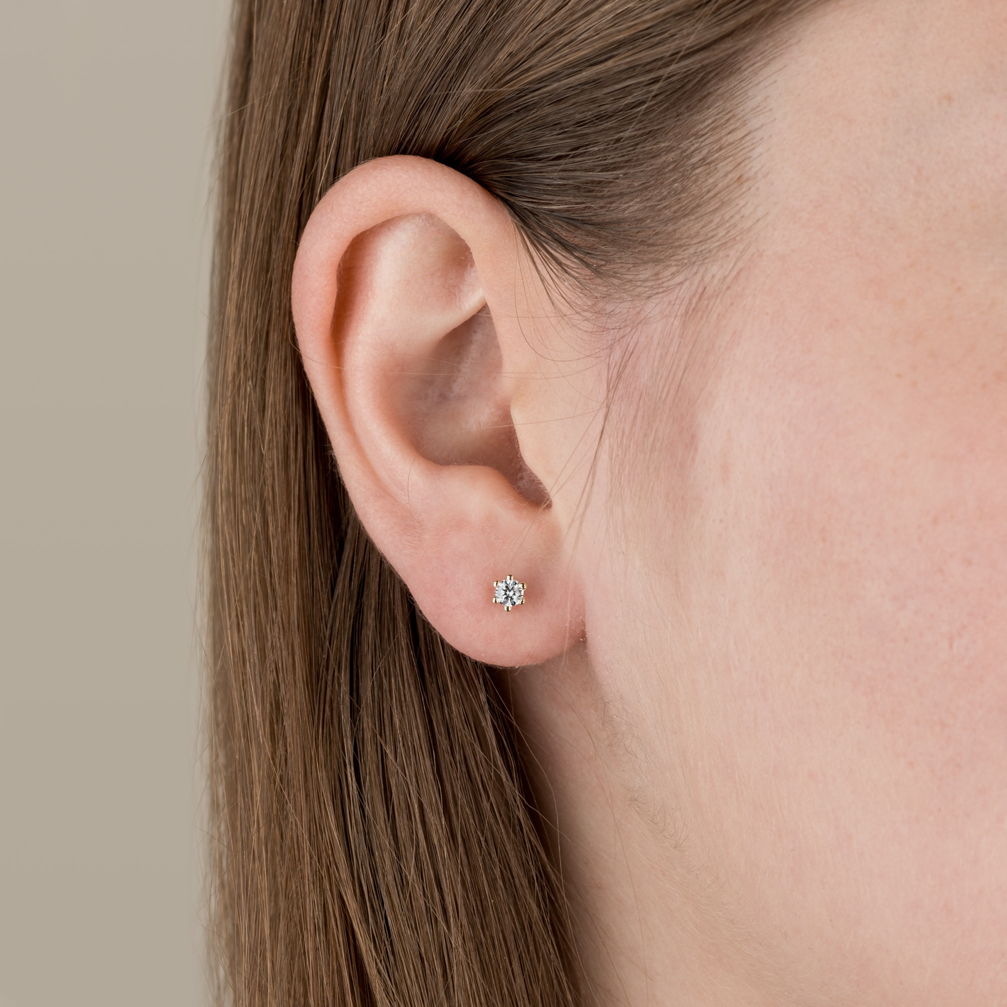 Orolino Paar Ohrstecker »Gold 585 mit 2x Brillant zus. 0,25 ct.«