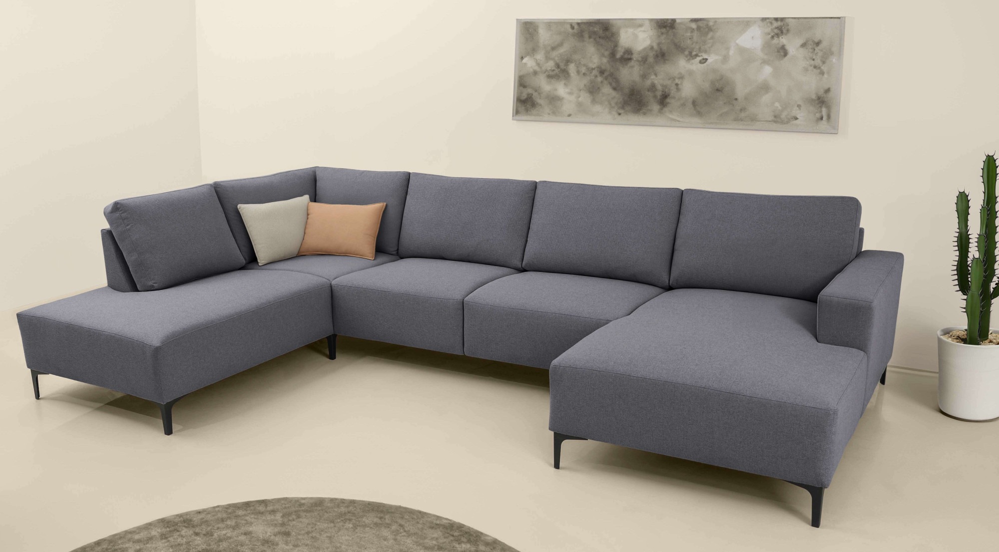 Home affaire Wohnlandschaft "Tournon U-Form, XXL Sofa, Breite 333 cm, Webst günstig online kaufen