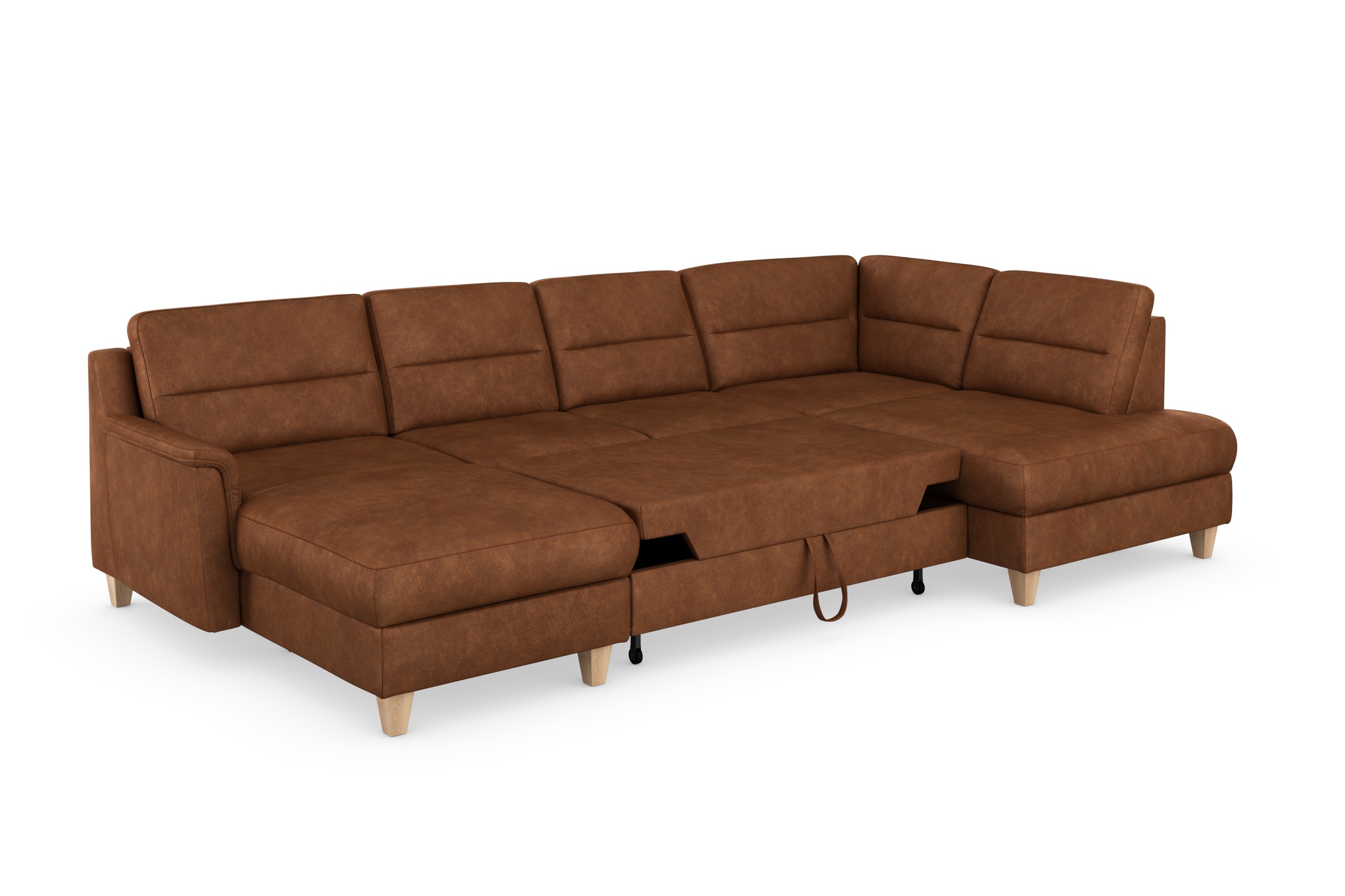 sit&more Wohnlandschaft »Farö U-Form«, inklusive Federkern, wahlweise mit Bettfunktion und Bettkasten