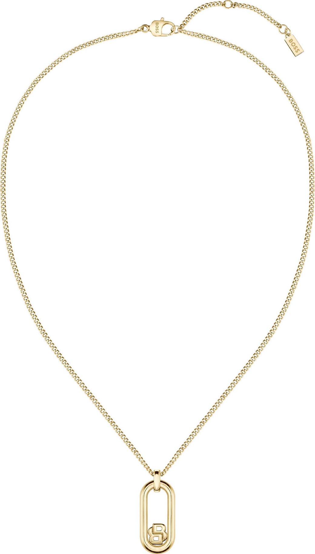 BOSS Kette mit Anhänger »DOUBLE B SWING, oval, 1580627«