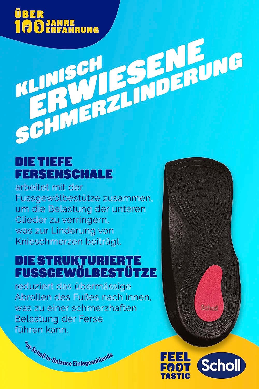 Scholl Einlegesohlen »In-Balance 3/4 bei Schmerzen Knie bis Ferse«, Sohlen bei Schmerzen von Knie bis Ferse