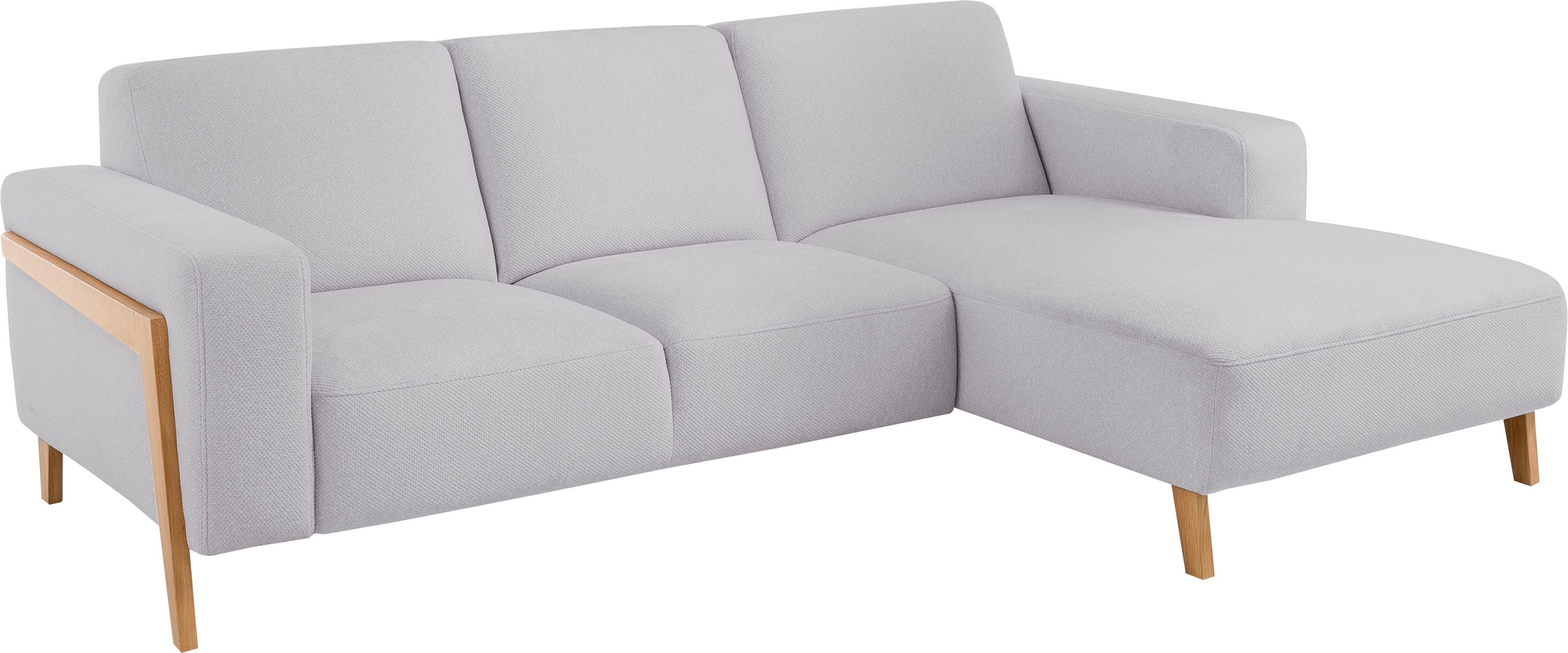 exxpo - sofa fashion Ecksofa »Starr, modern und klassisches Design, hochwertige Verarbeitung, bequem«, L-Form, wahlw. elektrische Sitztiefenverstellung, Massivholzfüße