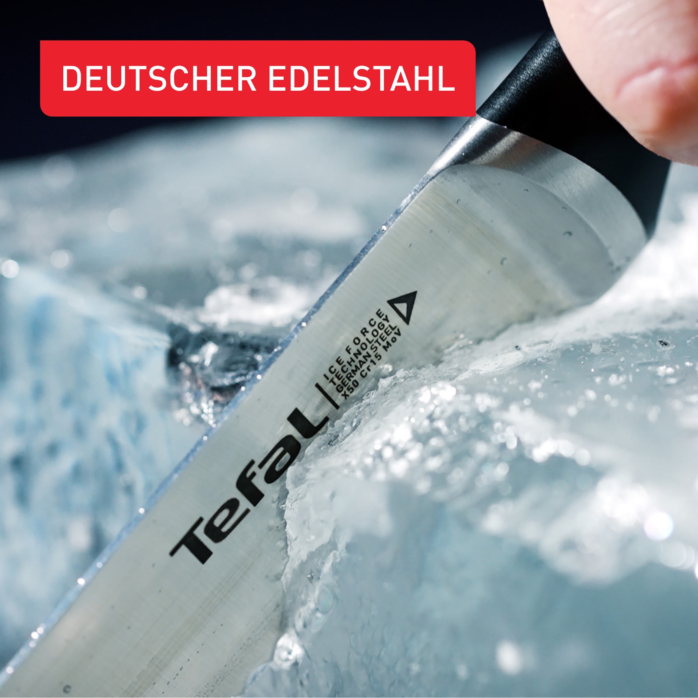 Tefal Messer-Set »Ice Force« 3-tlg. Set, Eishärtungstechnologie, Klinge aus deutschem Edelstahl