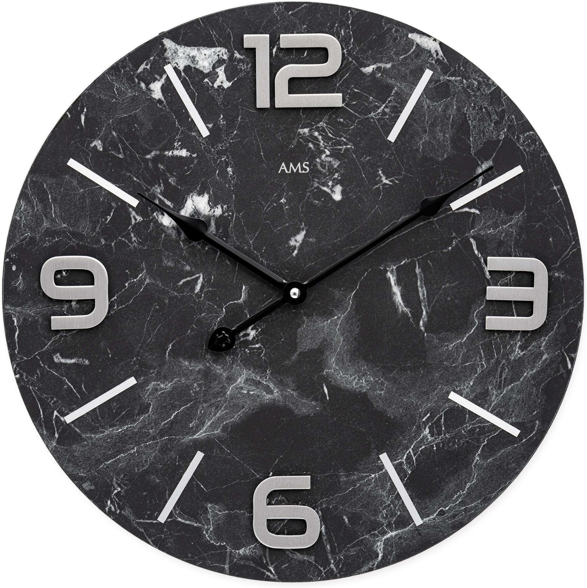 AMS Wanduhr, Quarzuhr, Holz, Wohnzimmer, Esszimmer, Küche, Arbeitszimmer, B günstig online kaufen