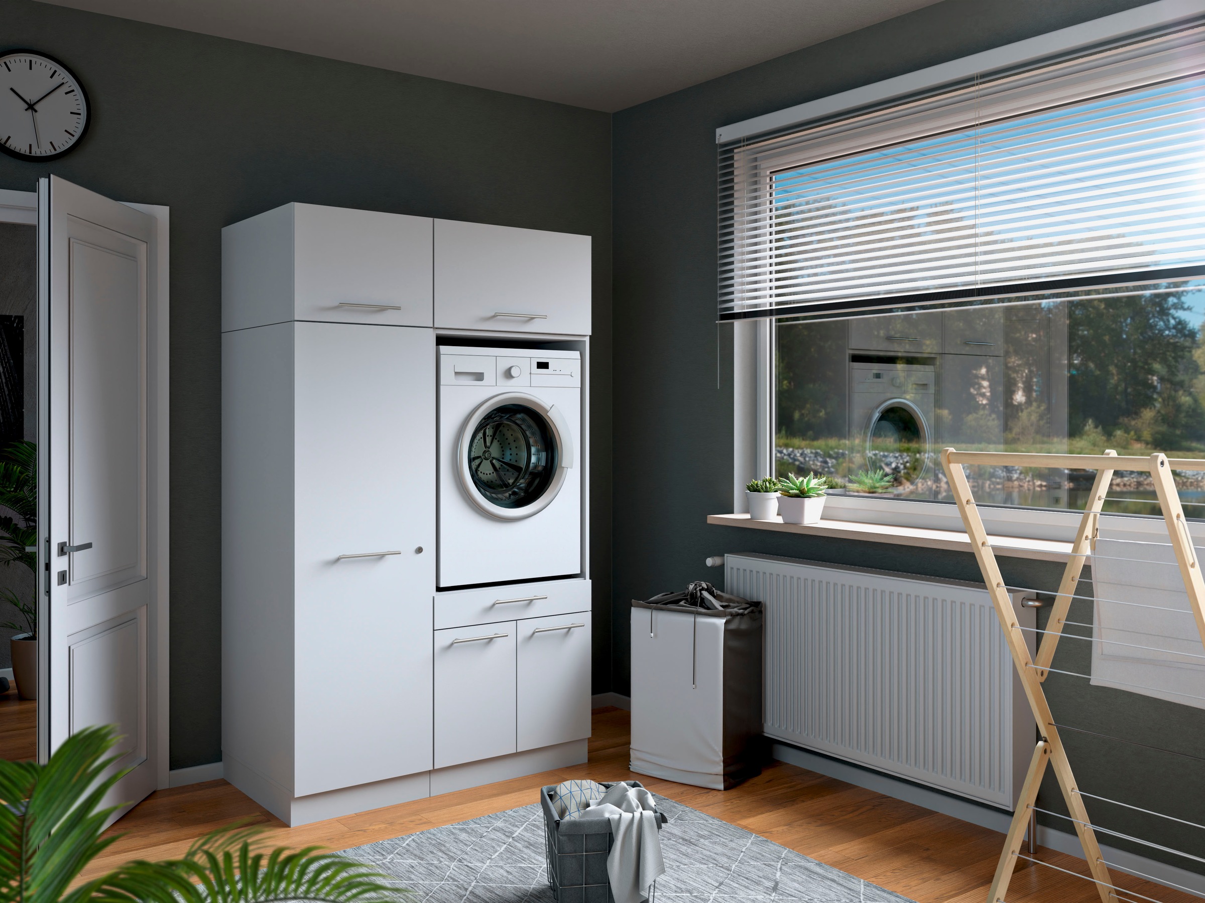 Laundreezy Mehrzweckschrank-Set »Laundreezy, 4-tlg. Mehrzweckschrank-Set B/H/T 118/200/68 cm« 4 Stk. tlg.