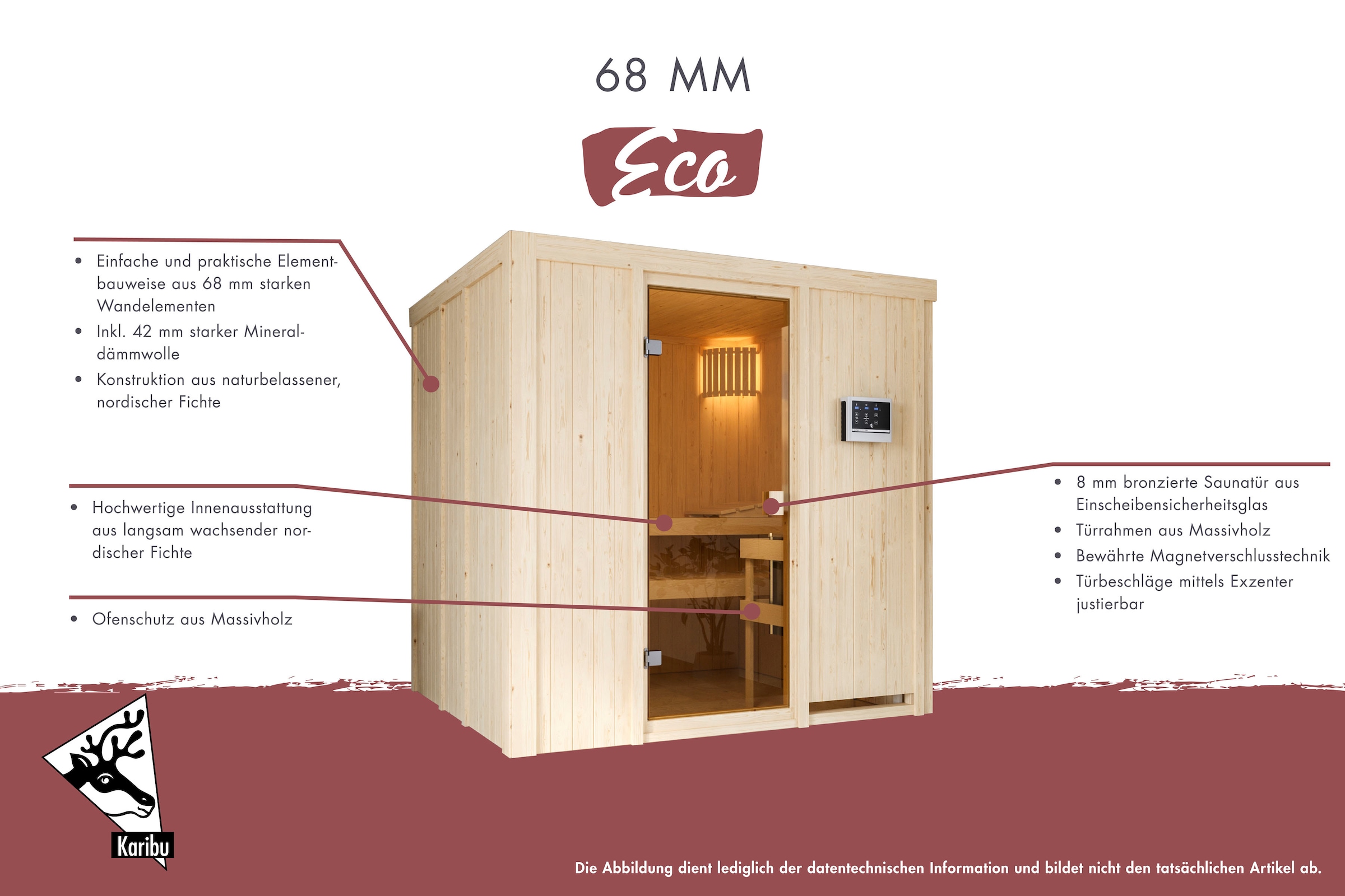 Karibu Sauna »Horna« Ofen 9 kW integr. Strg