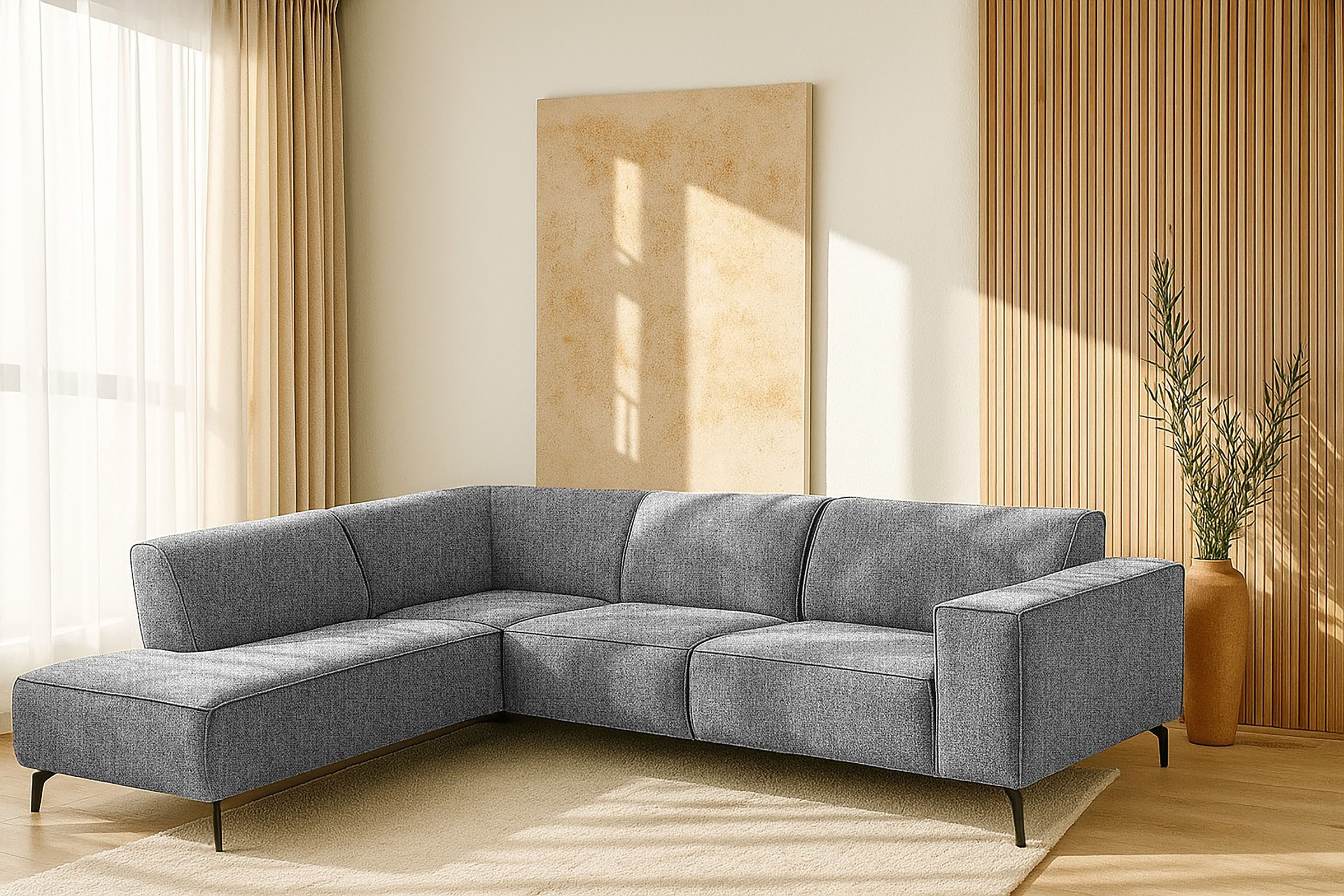 Places of Style Ecksofa »Lorcan, Breite 275 cm, weiches Sitzgefühl«, mit sc günstig online kaufen