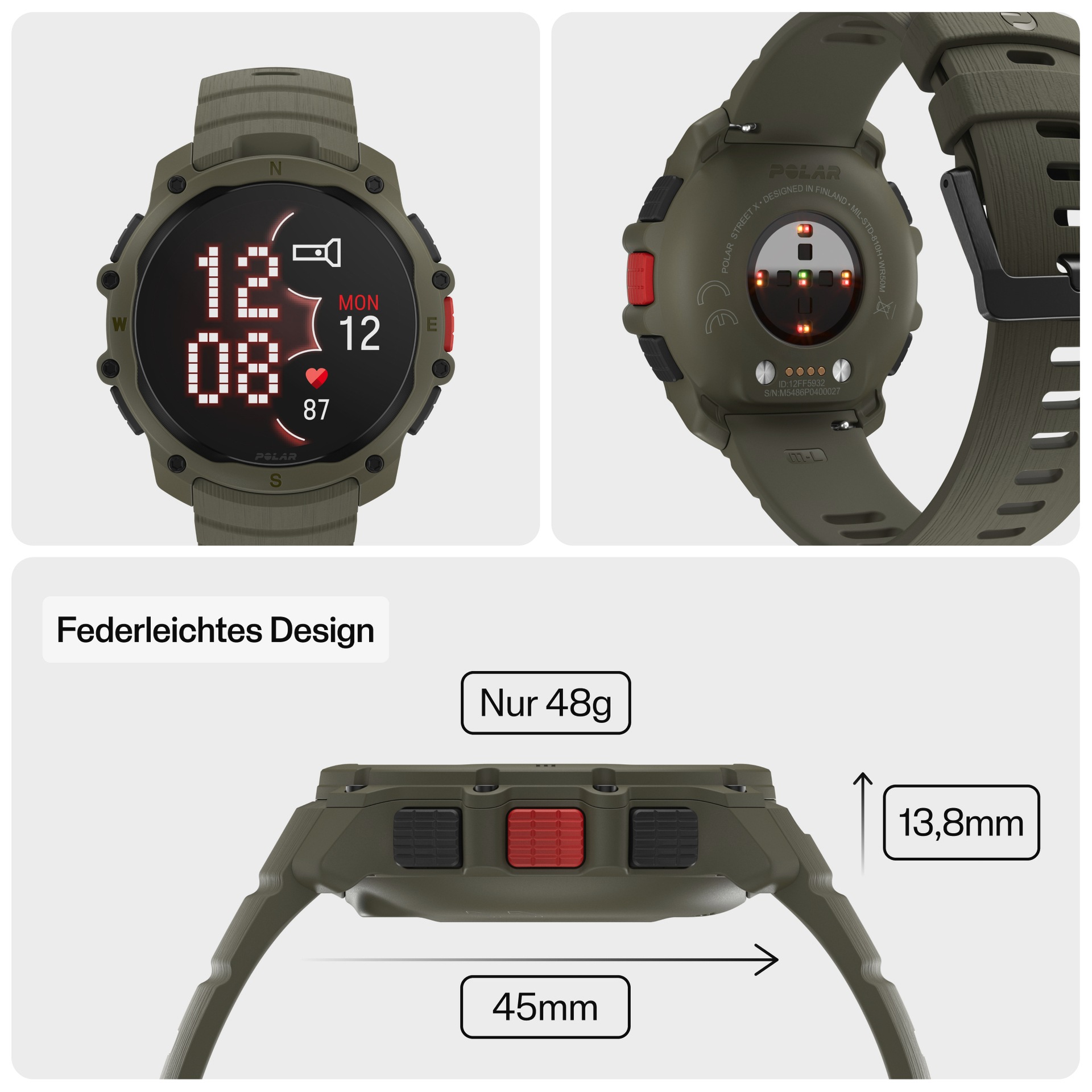 Polar Smartwatch »Street X«(/ 1,28 ″)