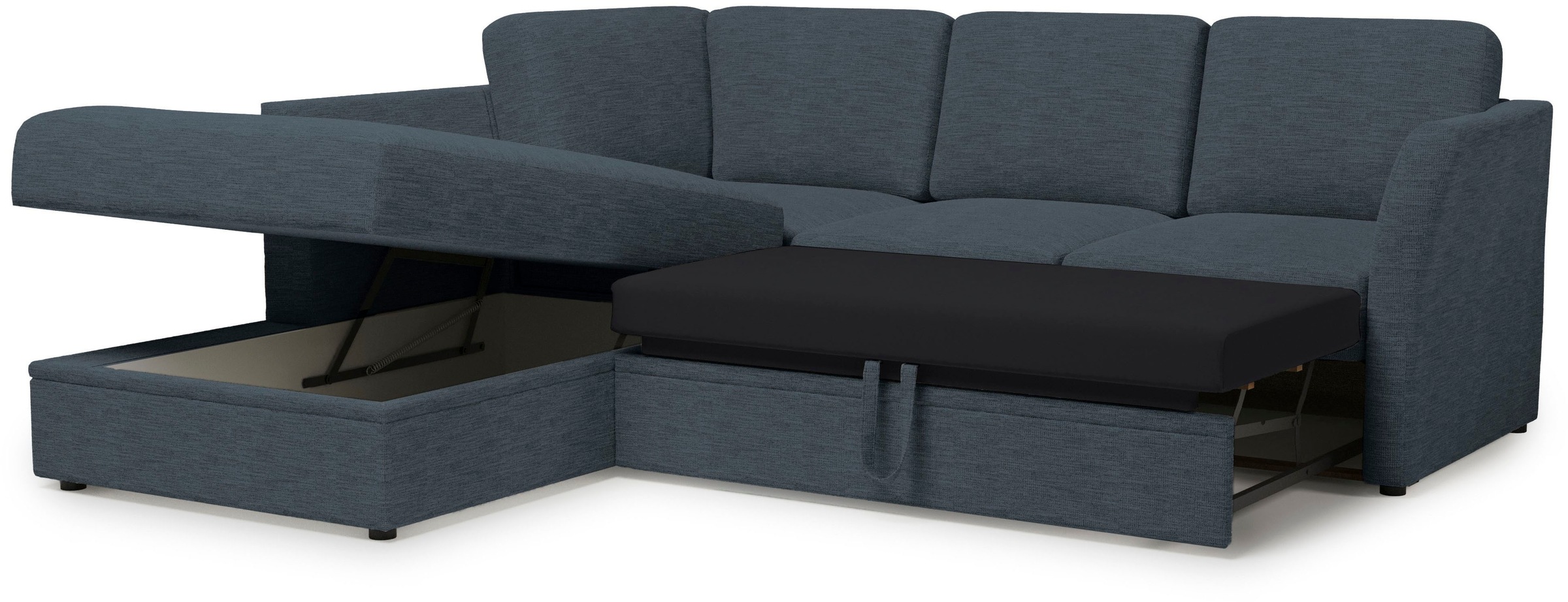 Home affaire Ecksofa »Lavars, L-Form, Schlafsofa«, mit Bettfunktion und Stauraum, in zwei verschiedenen Bezugsqualitäten