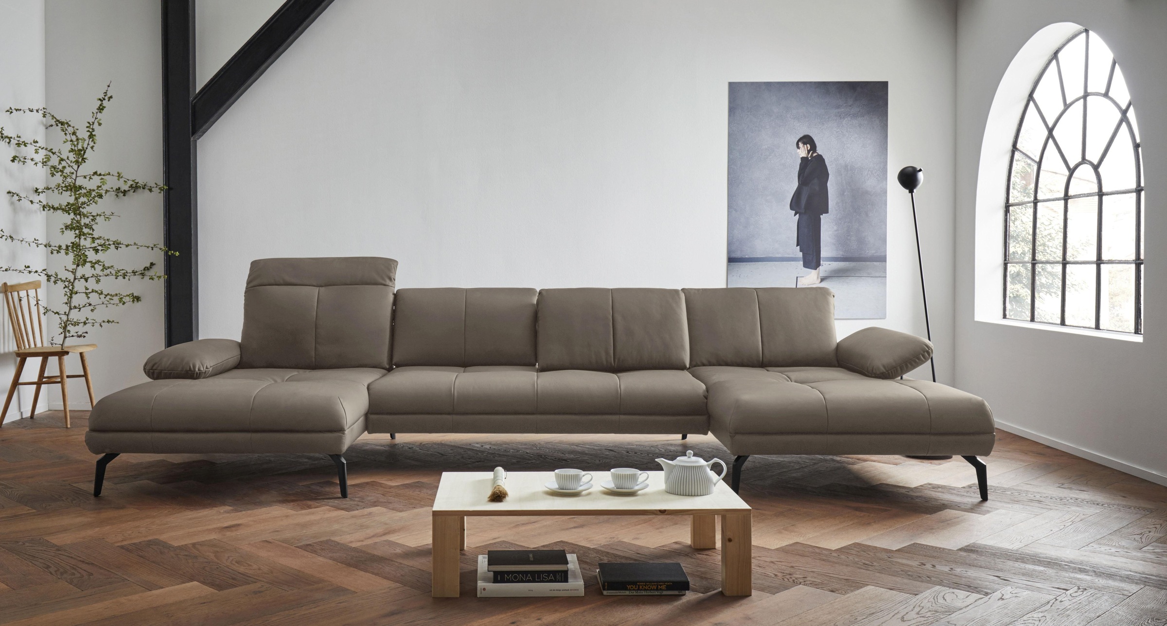 andas Wohnlandschaft »Stenlille Multifunktions-Sofa, U-Form«, incl. Sitztie günstig online kaufen