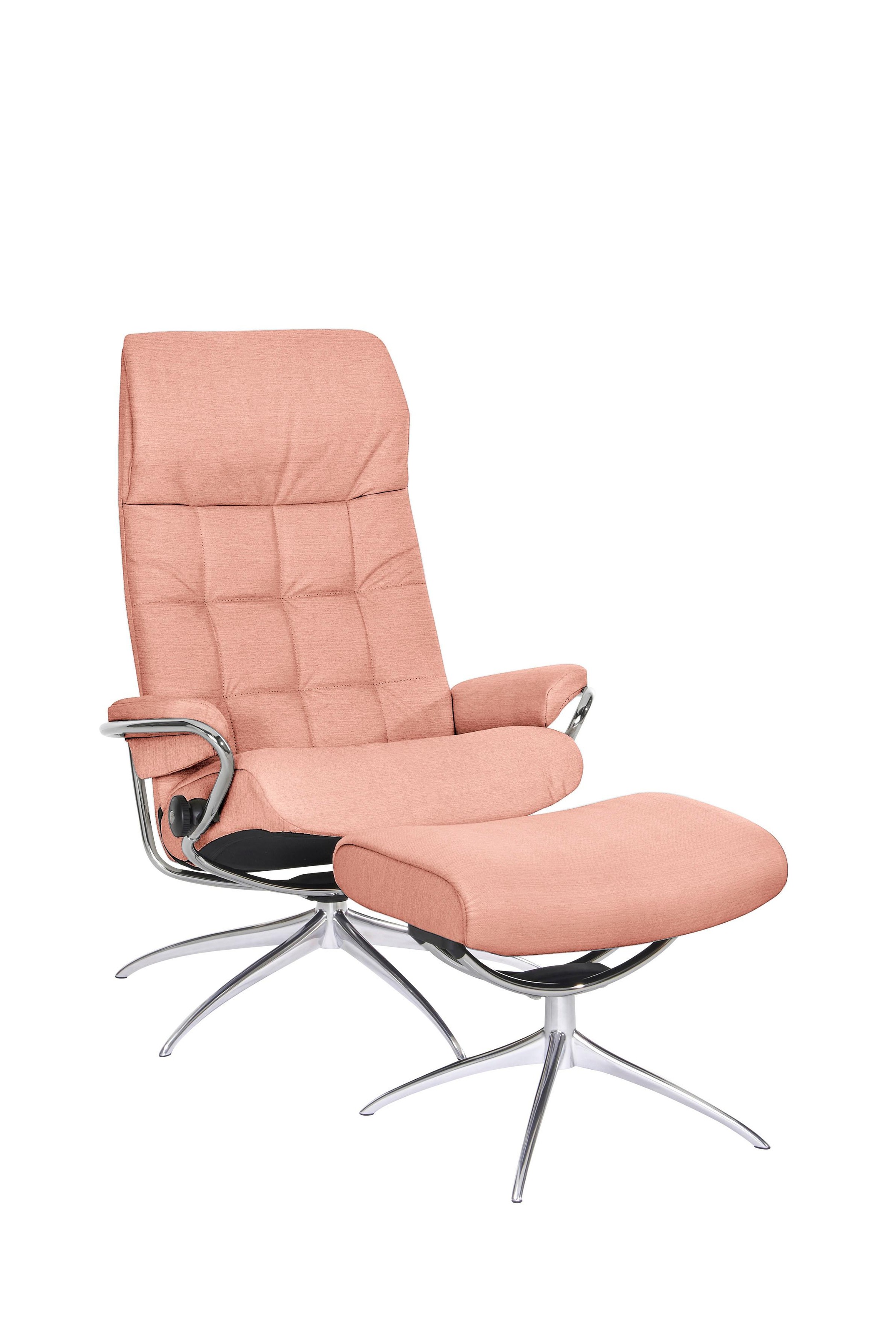 Stressless® Relaxsessel »London«, (Set, Relaxsessel mit Hocker), mit Hocker, High Back, mit Star Base, Gestell Chrom