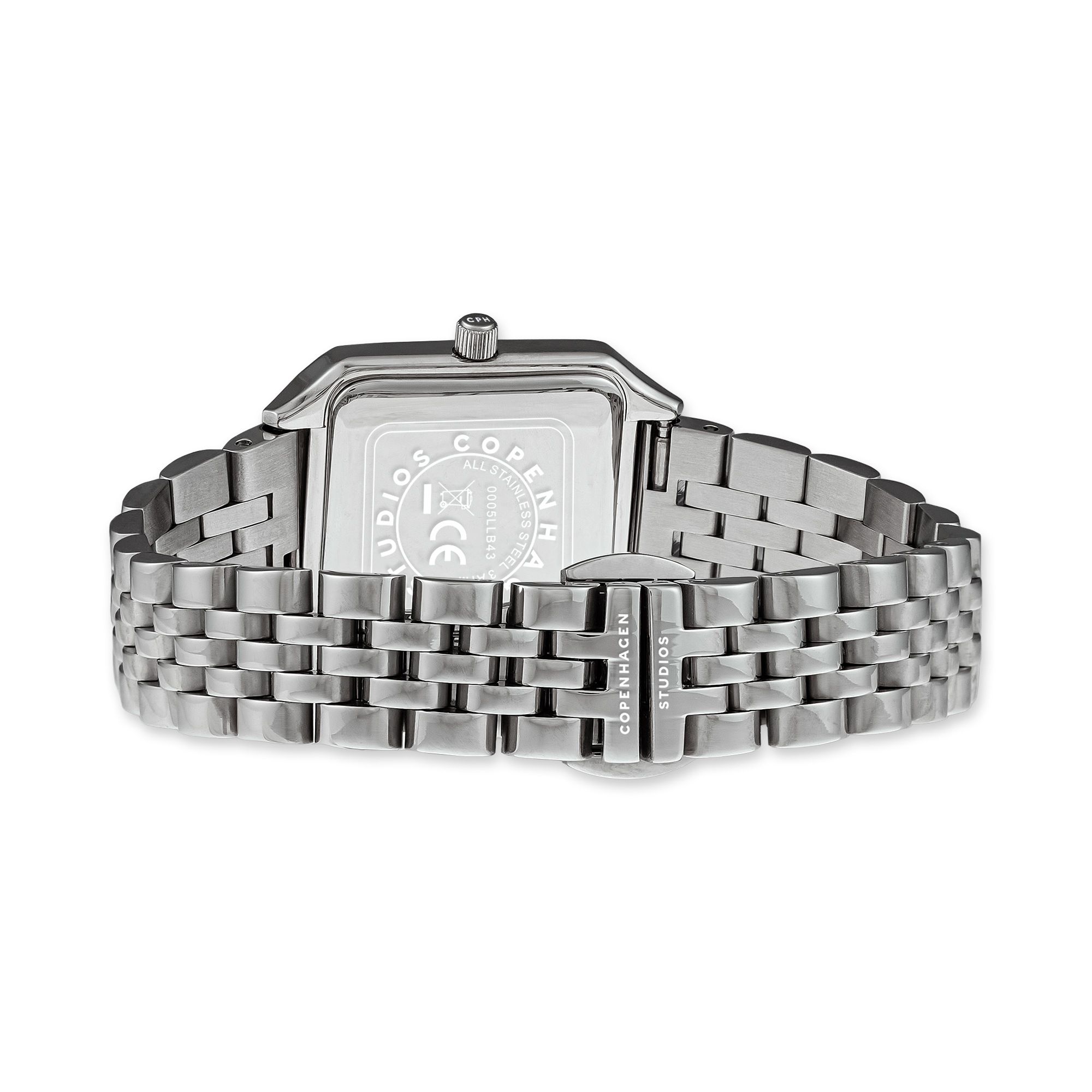 Copenhagen Studios Quarzuhr »Vintage Square Watch« Armbanduhr, Damenuhr, Edelstahlarmband, analog