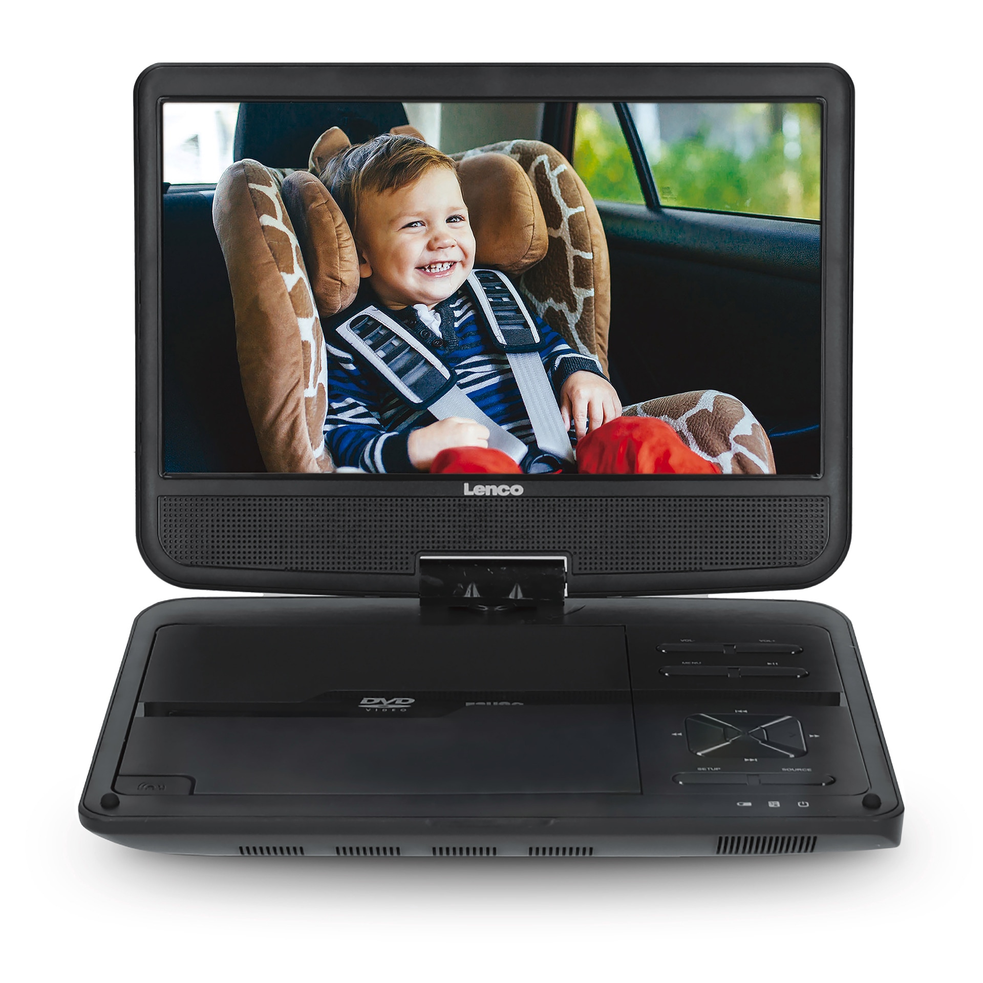 LENCO Portabler DVD-Player »DVP-1046 Tragbares 10 DVD-Player Set mit Doppellaufwerk« HD Schwarz Lieferung mit 2 Kopfhörern