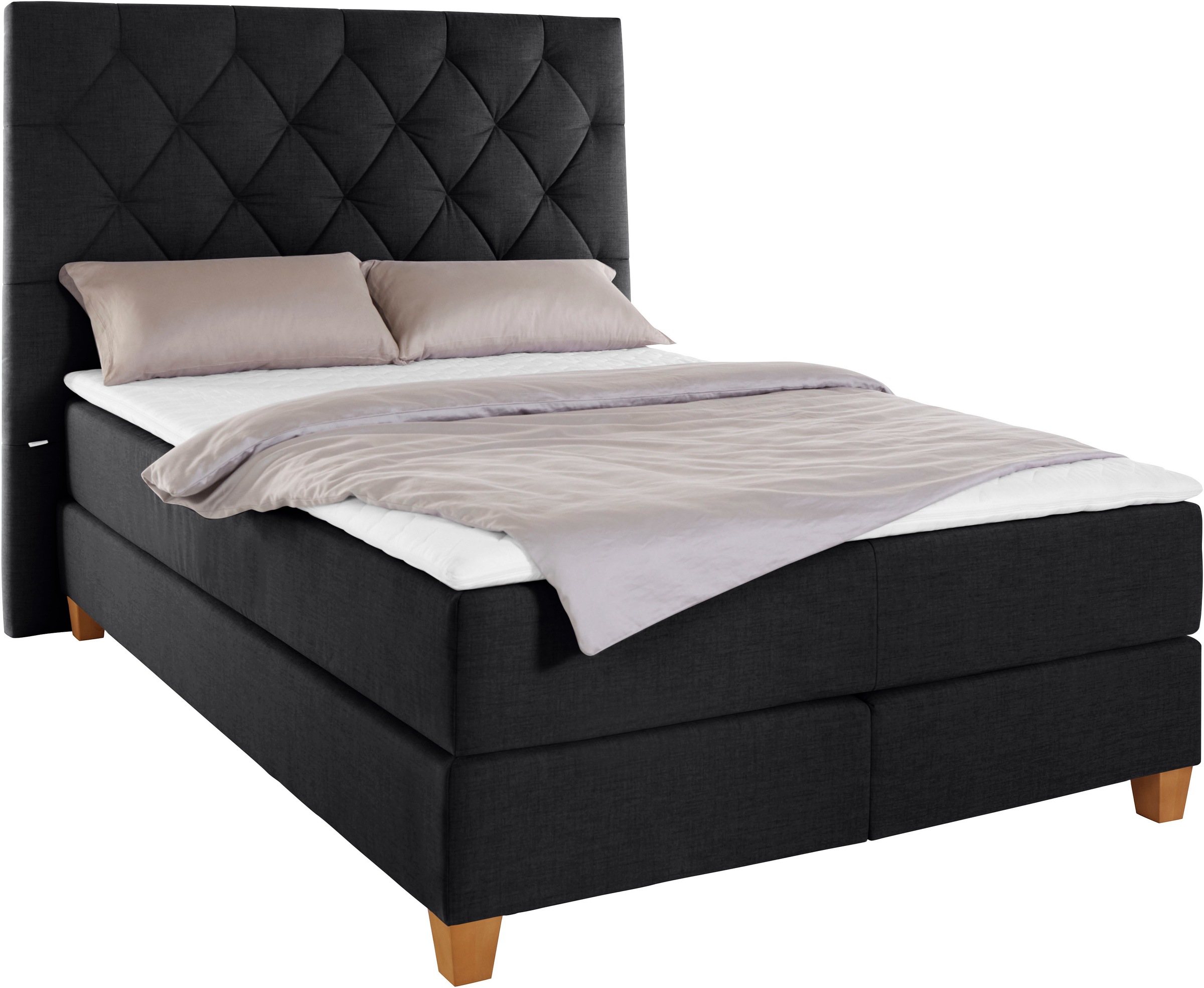 Guido Maria Kretschmer Home&Living Boxspringbett »Harmones hoch«, in 3 Breiten, Härtegrad auch im Mix mit je 1 Matratze in H2 und H3