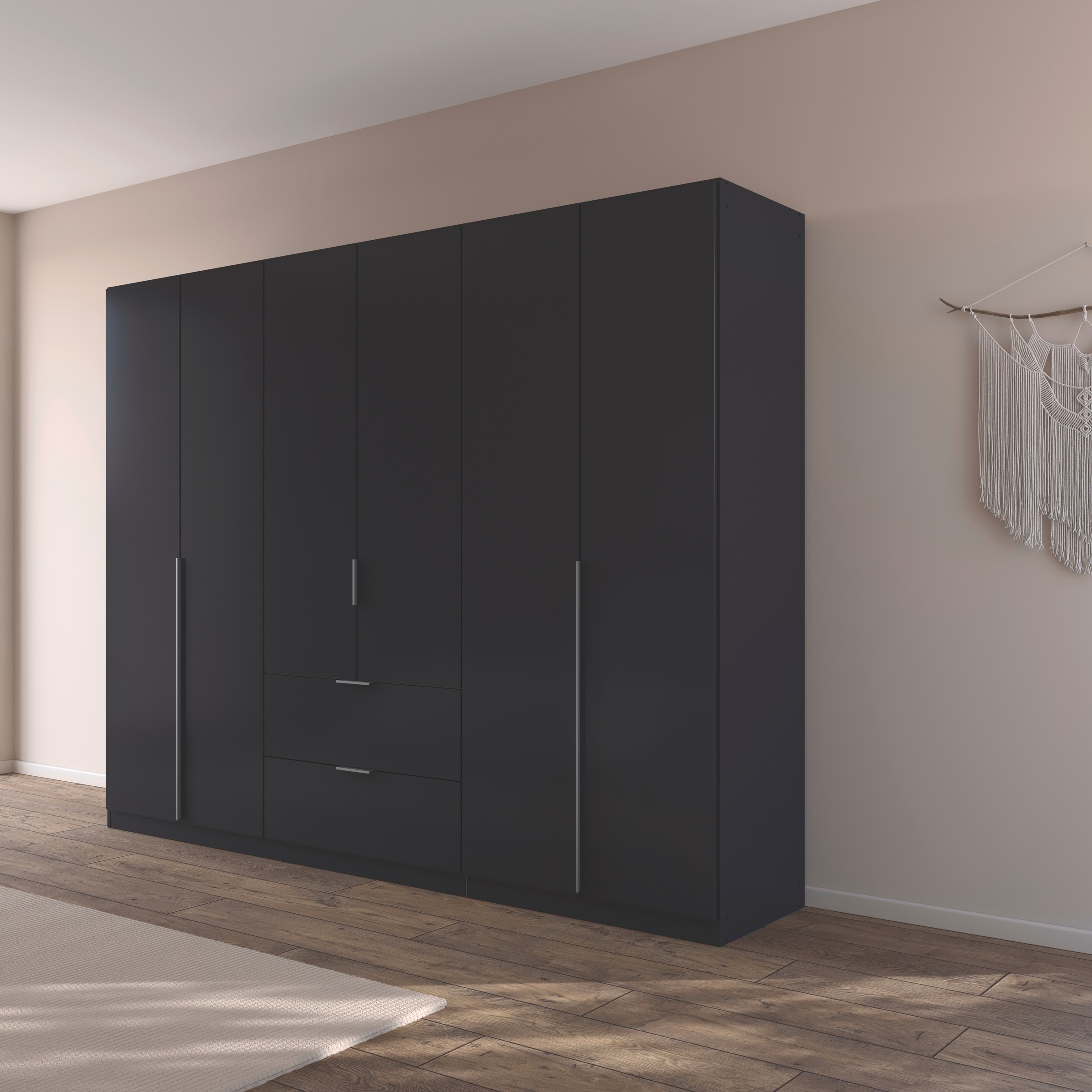 rauch Drehtürenschrank »Kleiderschrank Schrank Garderobe AGORDO mit Dekor- oder Hochglanzfront«, mit Außenschubkästen, in 6 Breiten und 2 Höhen MADE IN GERMANY