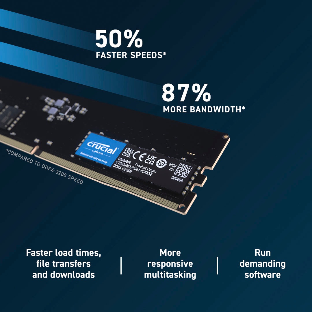 Crucial Arbeitsspeicher »16GB DDR5-4800 UDIMM«
