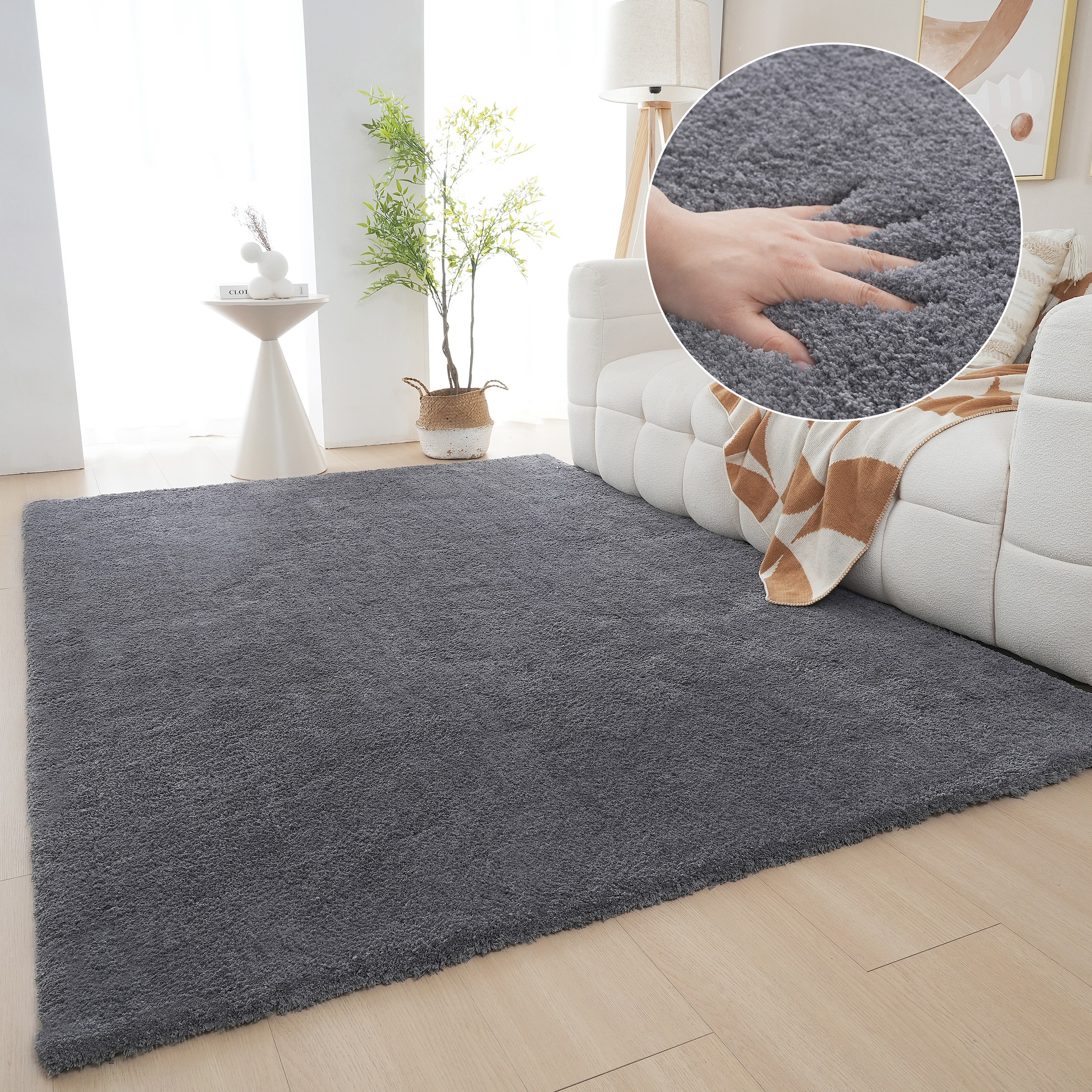 my home Hochflor-Teppich »Microfaser Teppich Magong, besonders weich, sehr günstig online kaufen