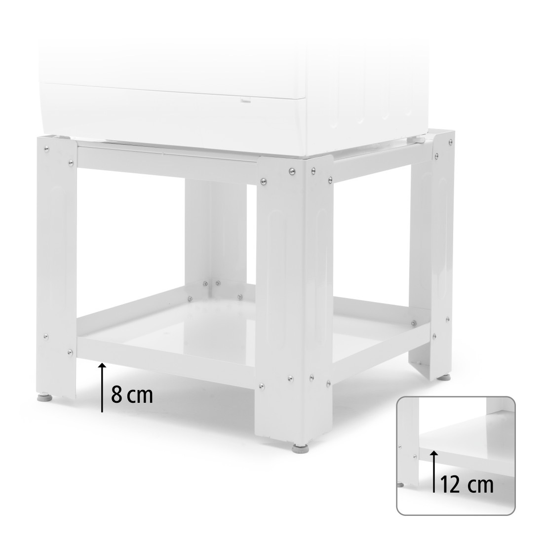 Xavax Unterbausockel »Sockel Untergestell 60 x 60 x 50cm für Waschmaschine Trockner«, höhenverstellbar bis zu 1cm