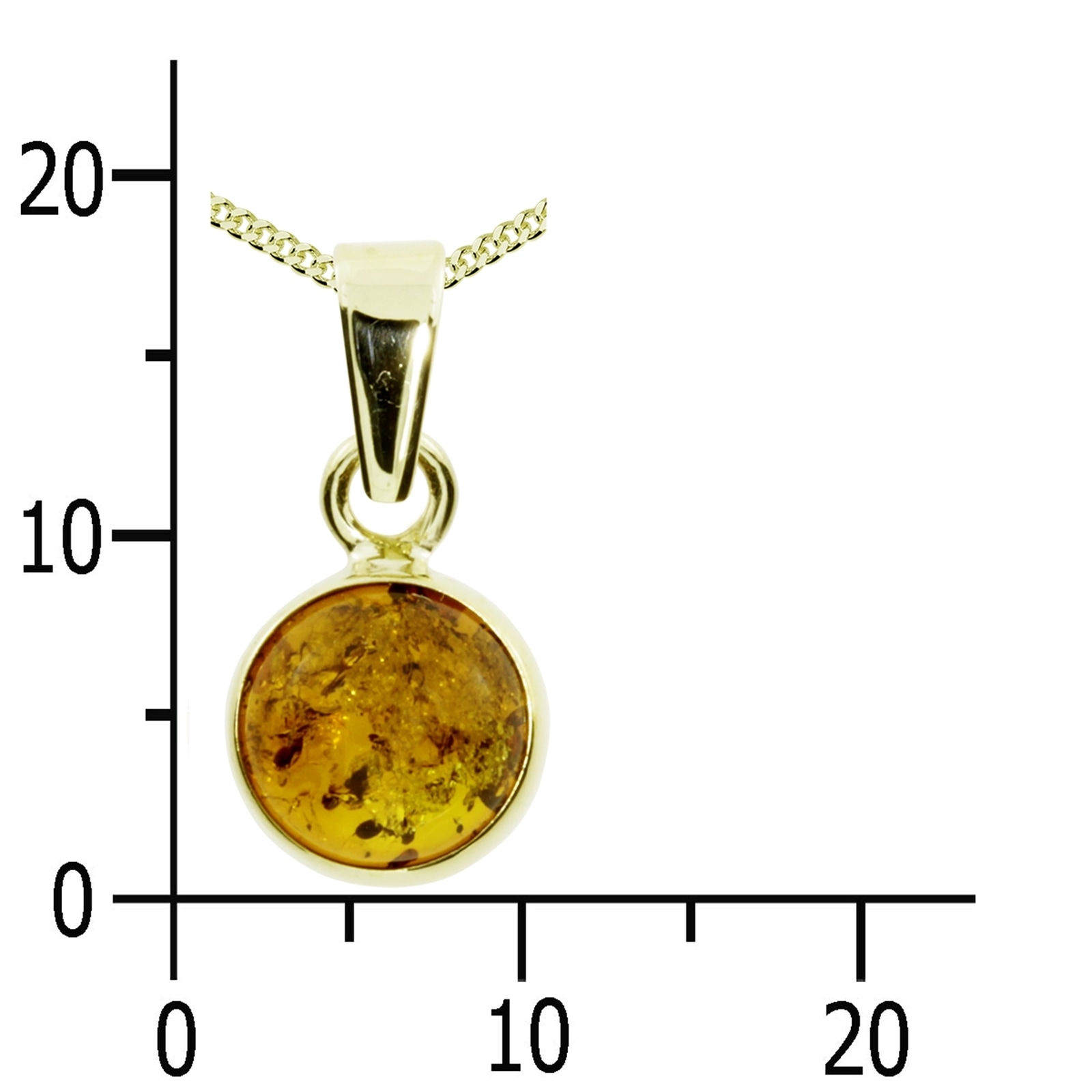OSTSEE-SCHMUCK Kette mit Anhänger »Ostsee-Schmuck Kette mit Anhänger Classic 8 mm«, (2 tlg.)