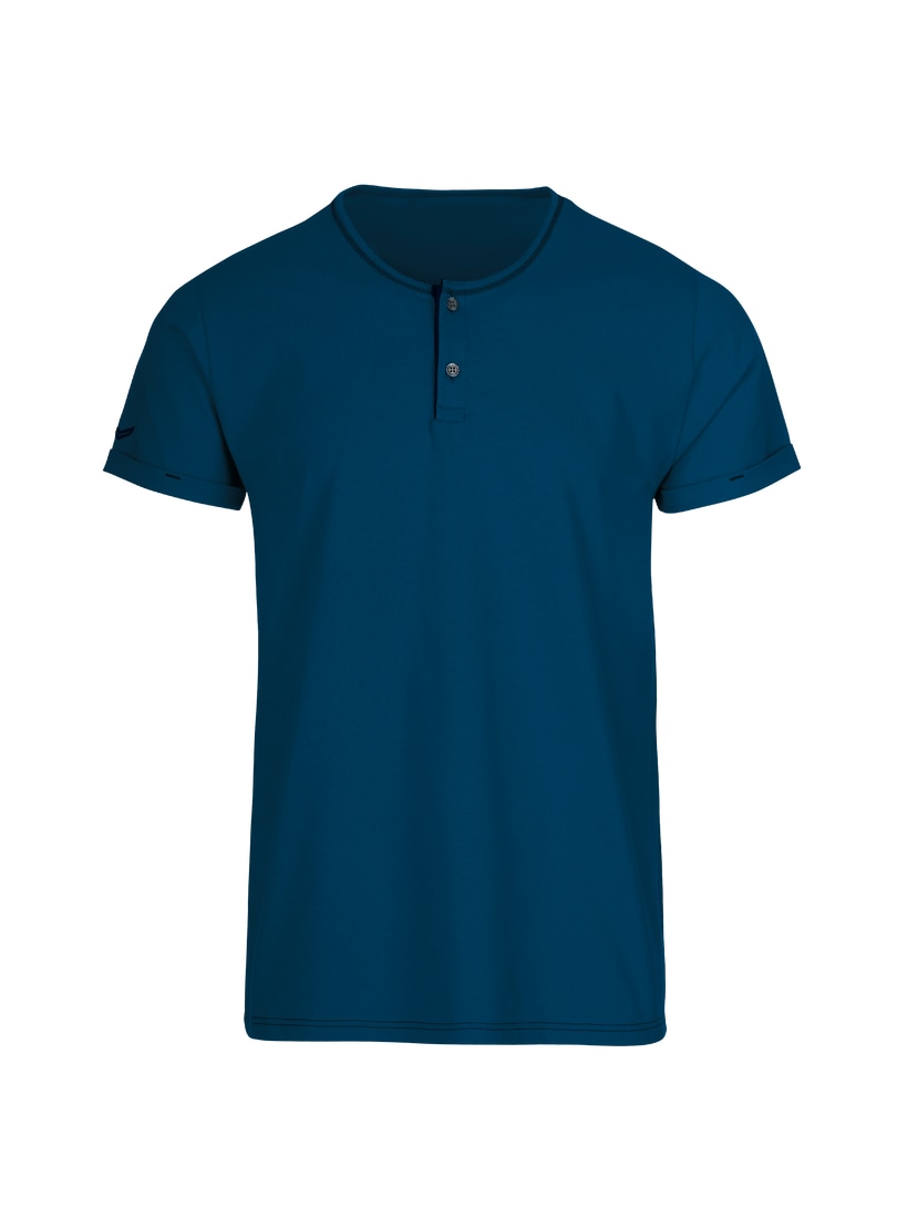 Trigema T-Shirt »TRIGEMA T-Shirt Knopfleiste aus Biobaumwolle«, (1 tlg.)