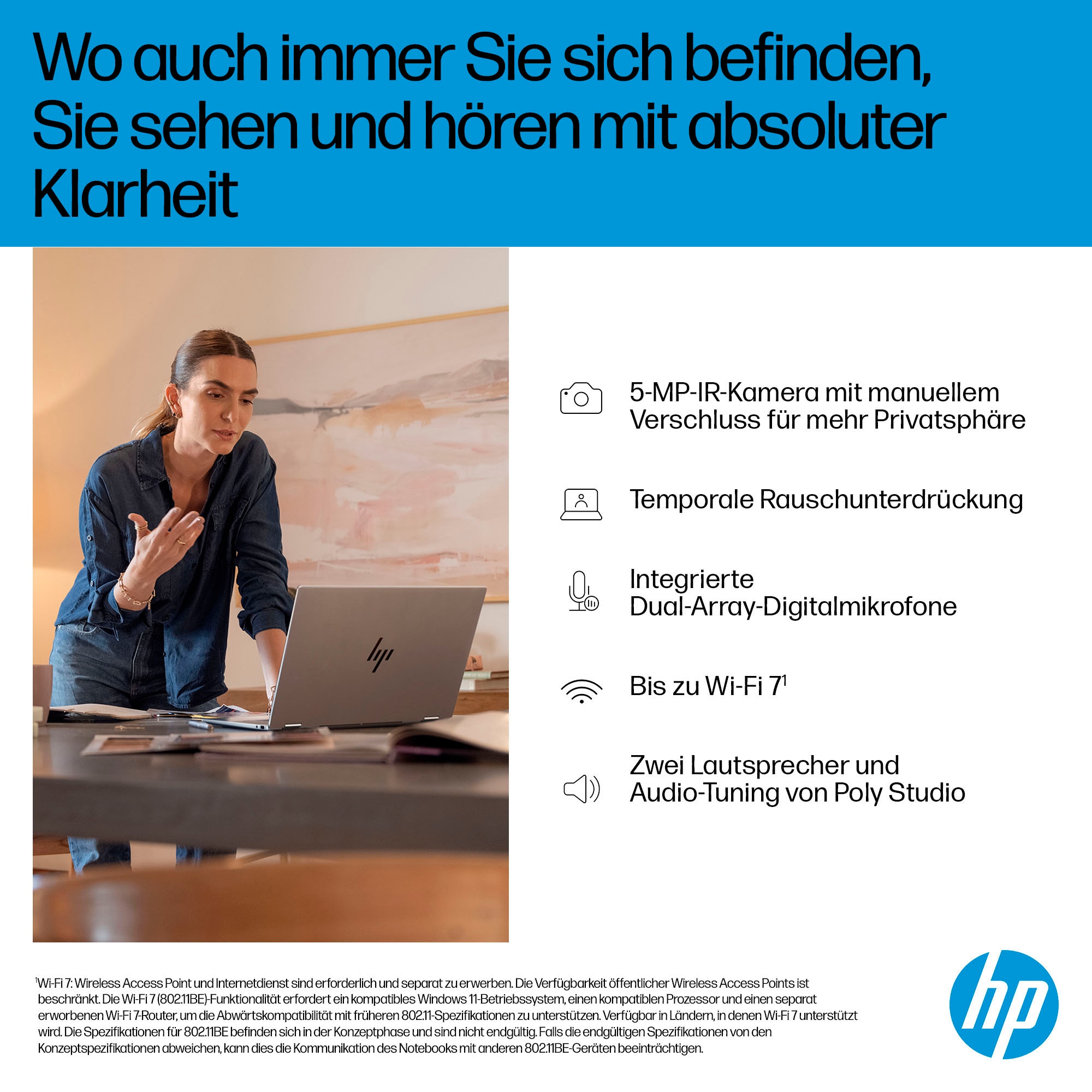 HP Convertible Notebook »OmniBook X Flip 16-as0252ng«, 40,64 cm, / 16 Zoll, Intel, Ultra 7, ARC, 512 GB SSD