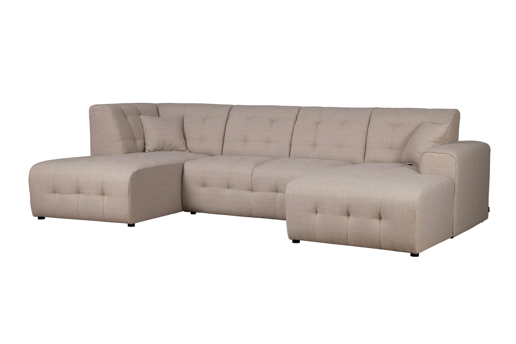Home affaire Wohnlandschaft »Nosia U-Form«, incl. 2 Zierkissen, mit feiner Steppung