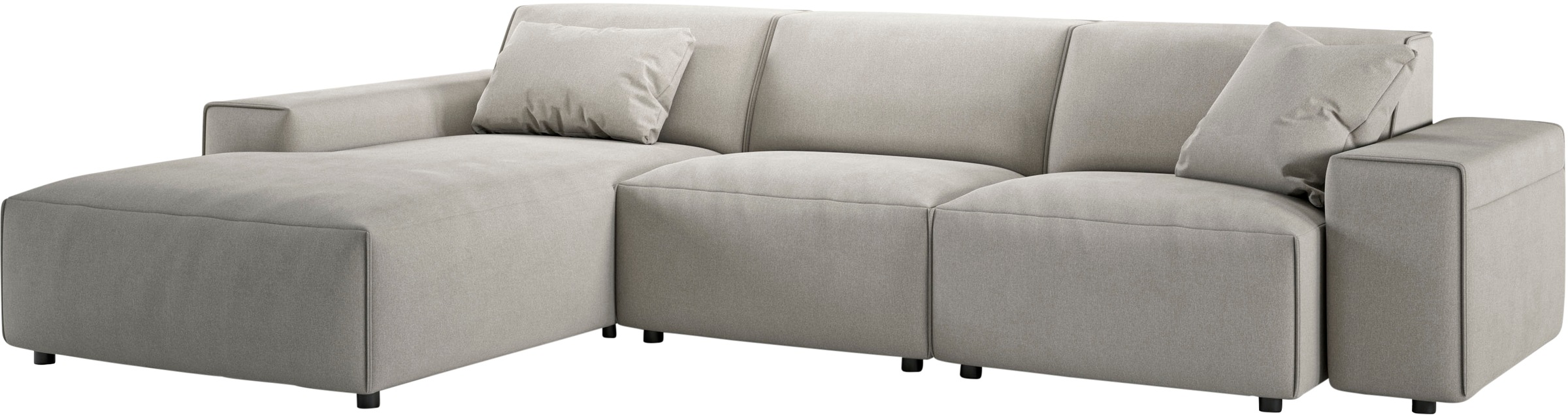 andas Ecksofa »Glimminge auch in Breitcord, Feincord, Bouclé + Easy care-Bezug«, L-Form, Breite 294, Zierkissen