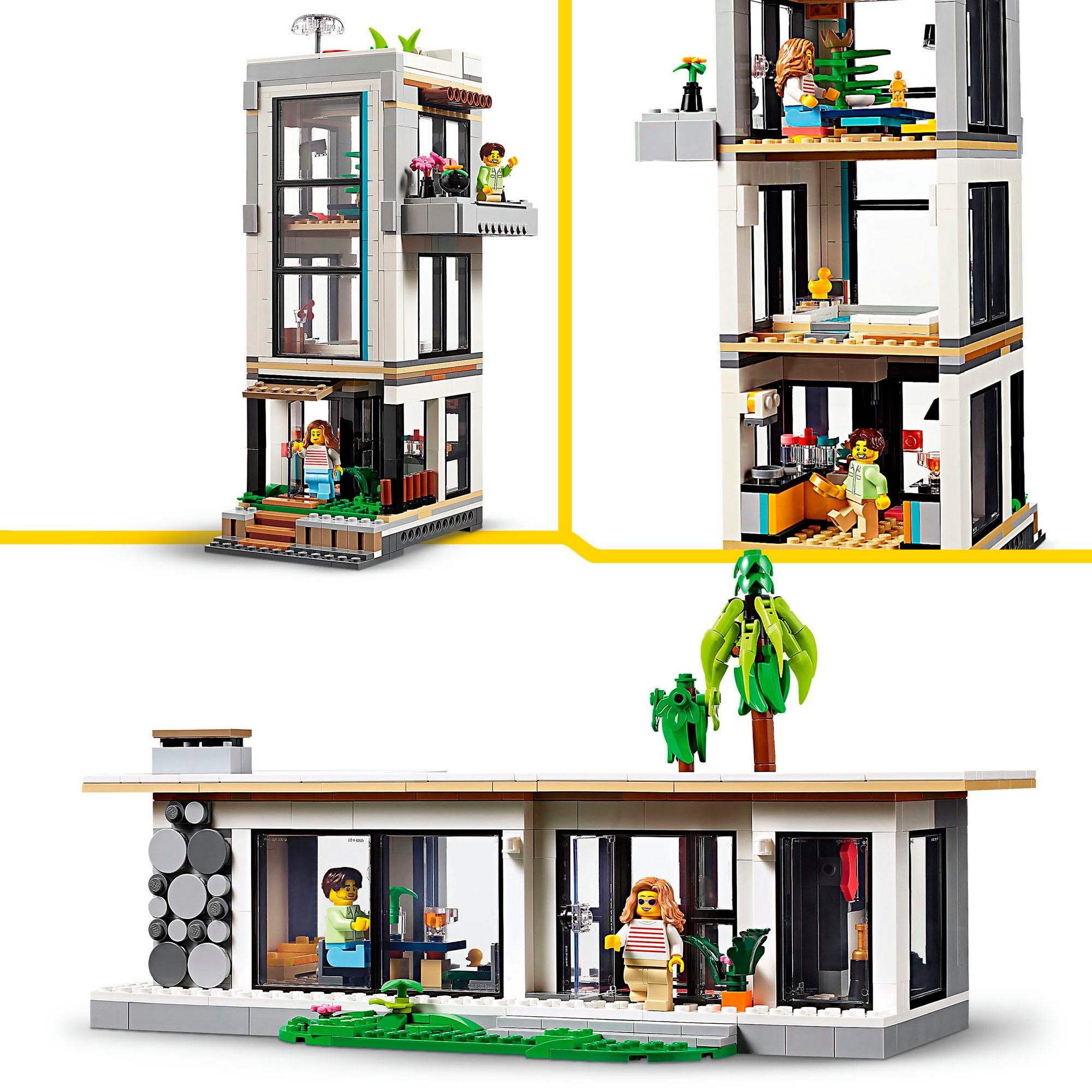 LEGO® Konstruktionsspielsteine »Modernes Haus (31153), LEGO Creator 3in1«, (939 St.), Made in Europe