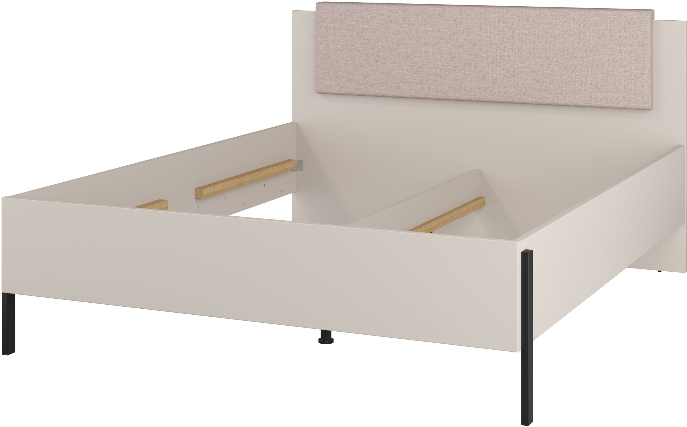 OTTO home Bett »Jukon, mit gepolstertem Kopfteil, Füße aus Metall, modernes günstig online kaufen