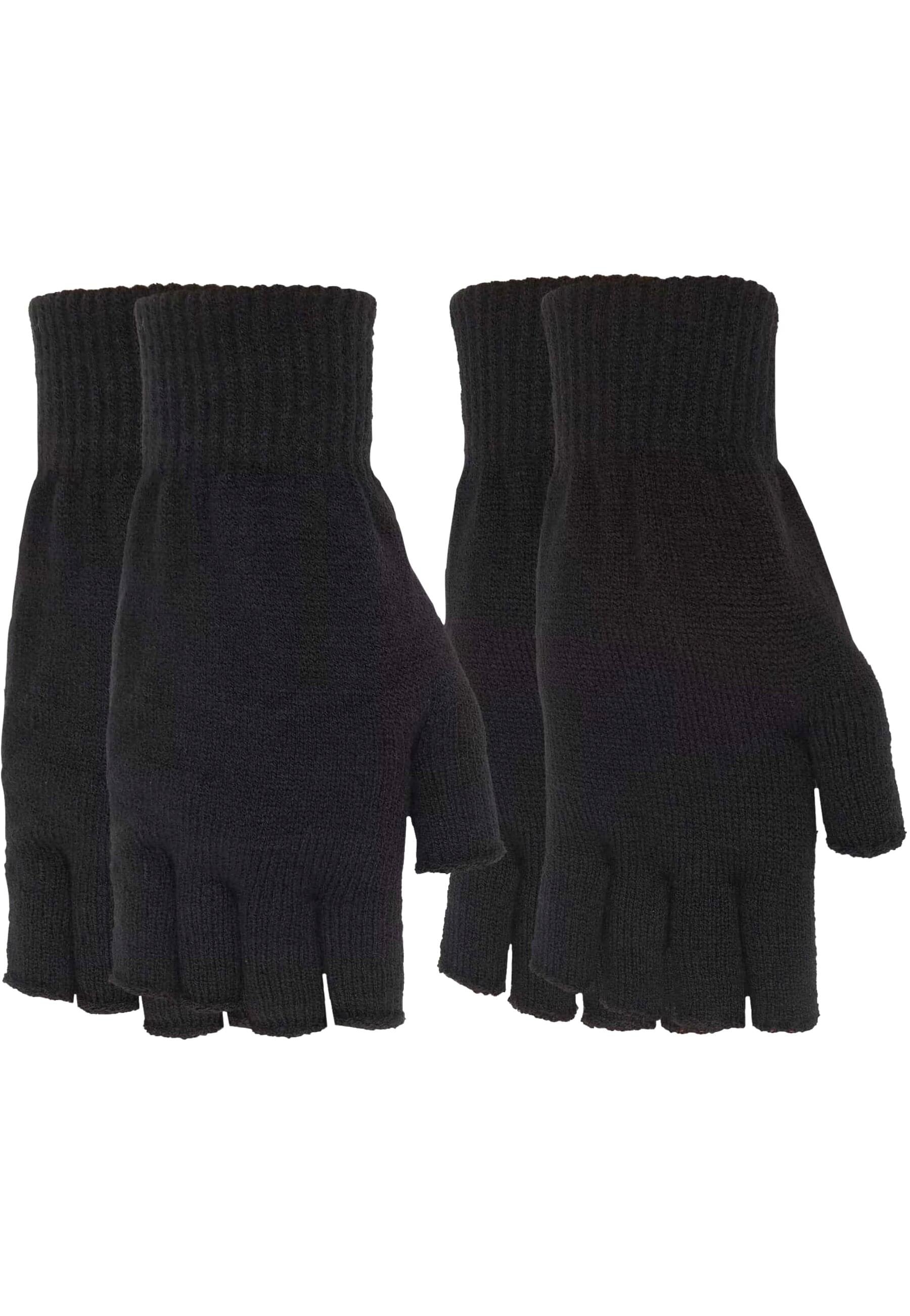 URBAN CLASSICS Baumwollhandschuhe »Unisex Half Finger Gloves 2-Pack« black