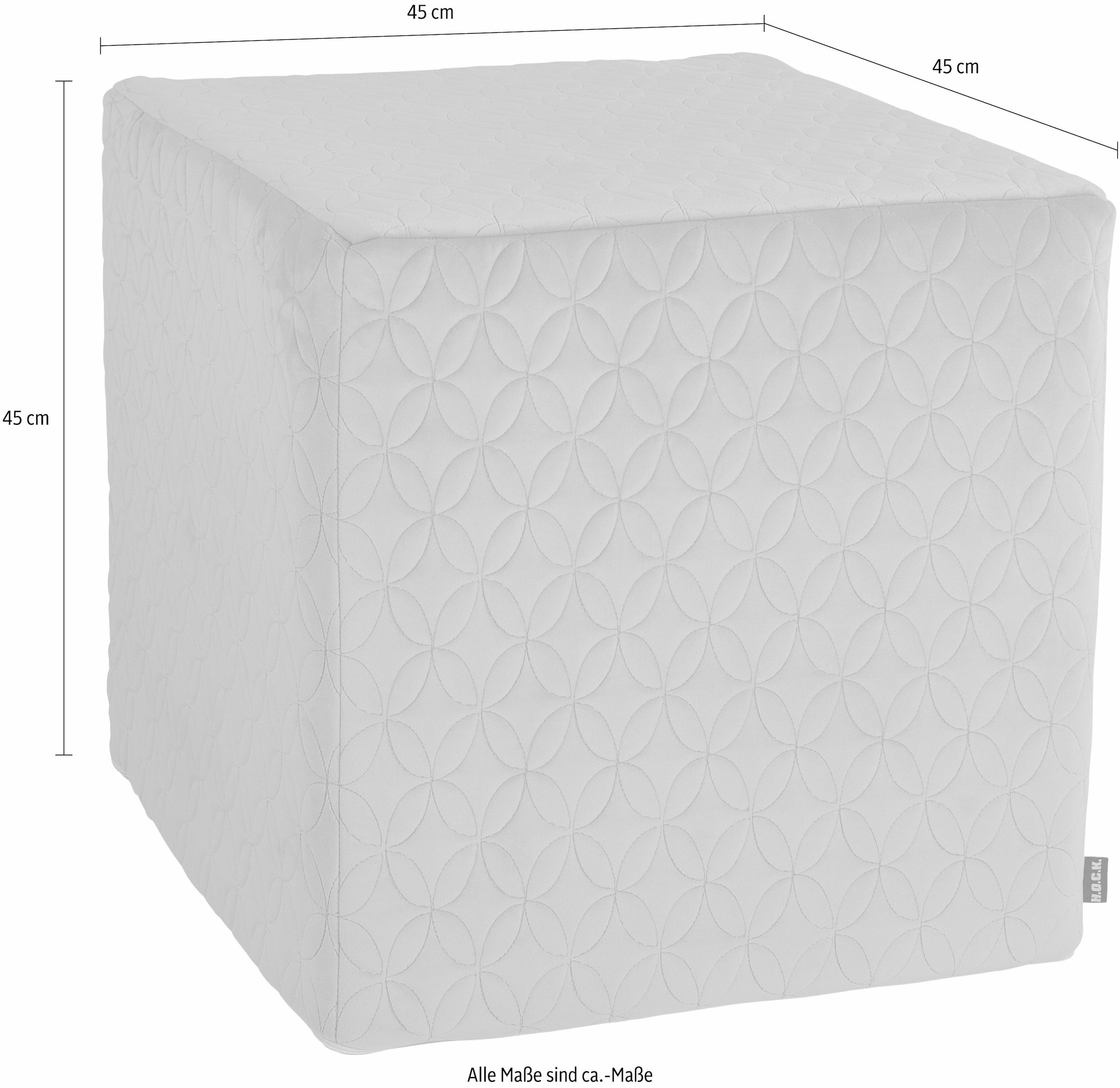 H.O.C.K. Sitzwürfel »Soft Nobile«, (1 St.), 45/45/45 cm
