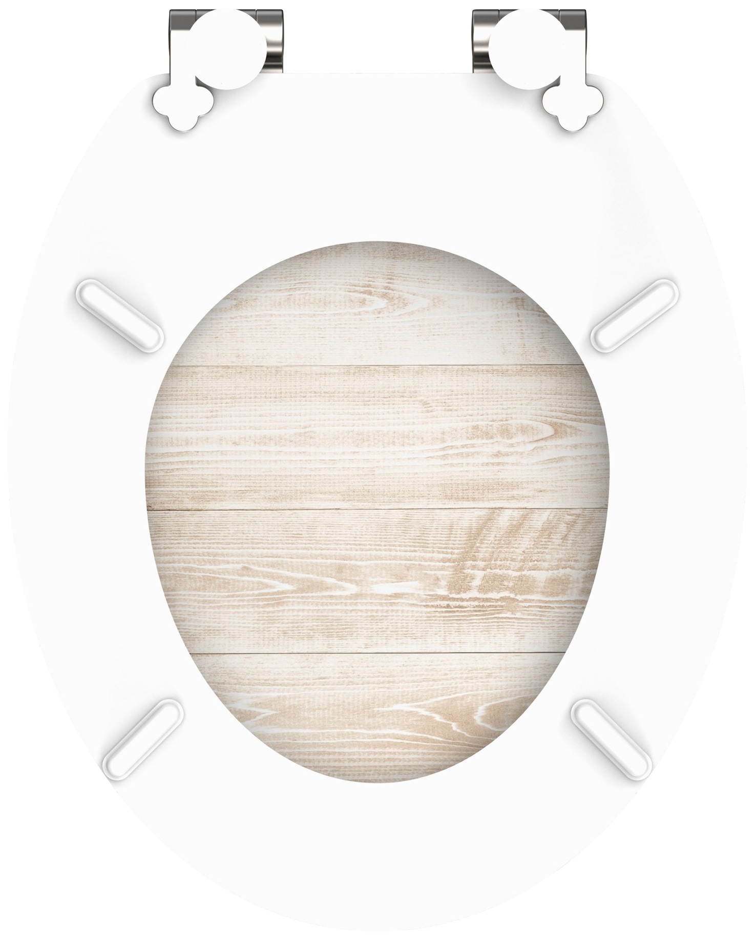 welltime WC-Sitz »Holz«, mit Absenkautomatik, MDF, kratzfest