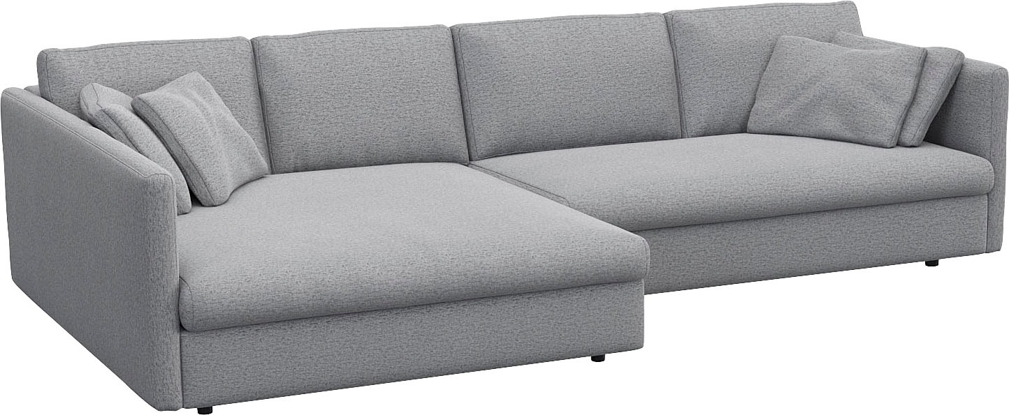 FLEXLUX Ecksofa »Lovane«, Weich & anschmiegsam, große Sitztiefe auf Kaltschaum, Dekokissen inkl.