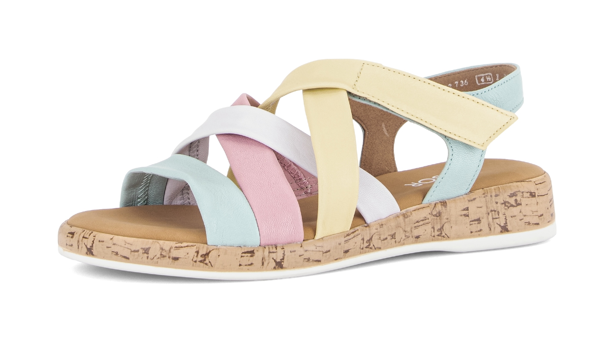 Gabor Riemchensandale »Rhodos«  Sandalette, Sommerschuh im Kontrast-Look, G-Weite