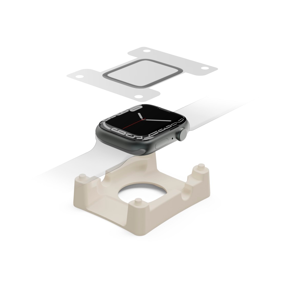 Hama Displayschutzfolie »Displayschutz Super Hybrid für Apple Watch 10, 42 mm, mit Montagehilfe«, für Apple Watch 10, robustes Material, kratzfest, stoßfest