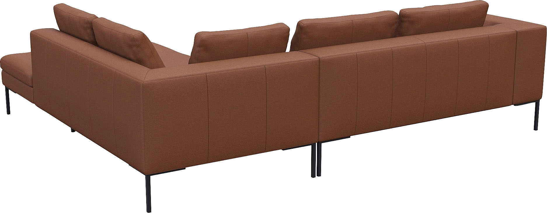 FLEXLUX Ecksofa »Loano, superbequemer Sitzkomfort durch Kaltschaum im Sitz«, modernes Sofa, frei im Raum stellbar, lose Kissen, L-Form