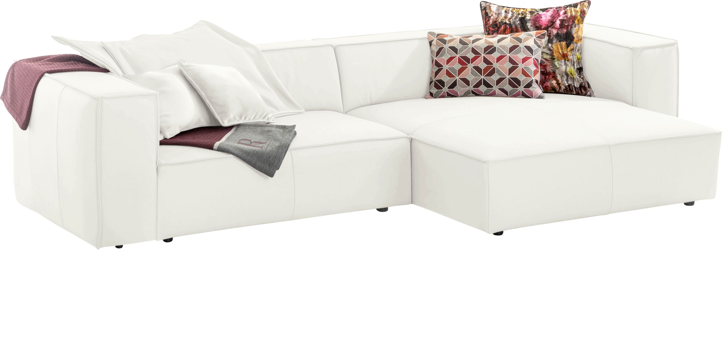 W.SCHILLIG Sofakissen "around-the-block", Dekokissen mit Flatterbiese günstig online kaufen