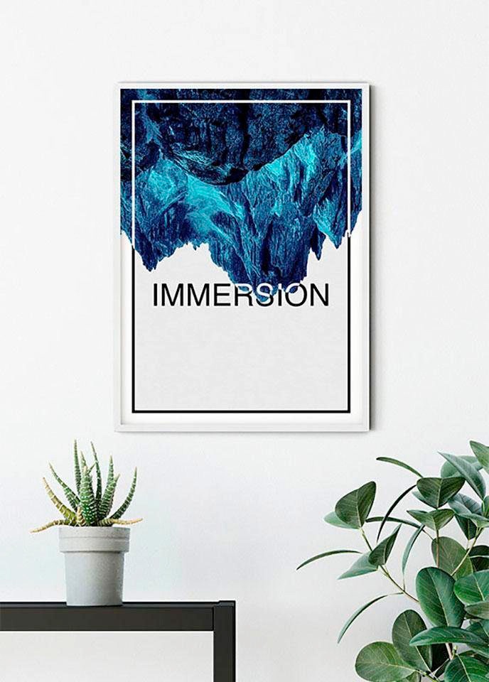 Komar Bild »Immersion Blue«, Abstrakt-Sprüche & Texte, (1 St.), Wandbild zur Dekoration - ohne Rahmen