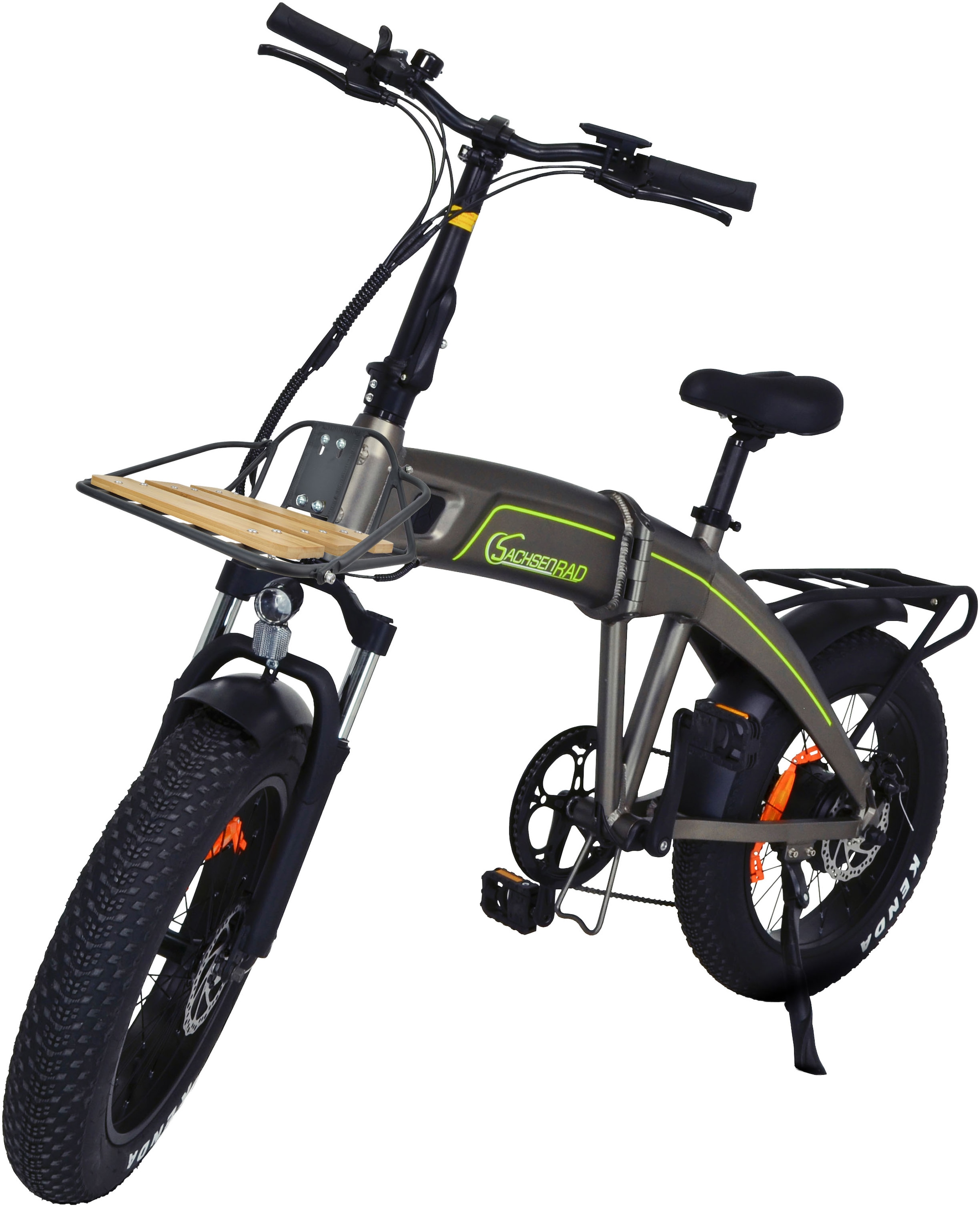 SachsenRad E-Bike »F6L«, 6 Gang, Shimano, Shimano 7-Gang-Schaltung, Heckmotor 250 W, (mit kostenloser Transporttasche), LCD-Steuerdisplay, Fahrmodus, Pedelec,
LED-Frontlicht / Rücklicht