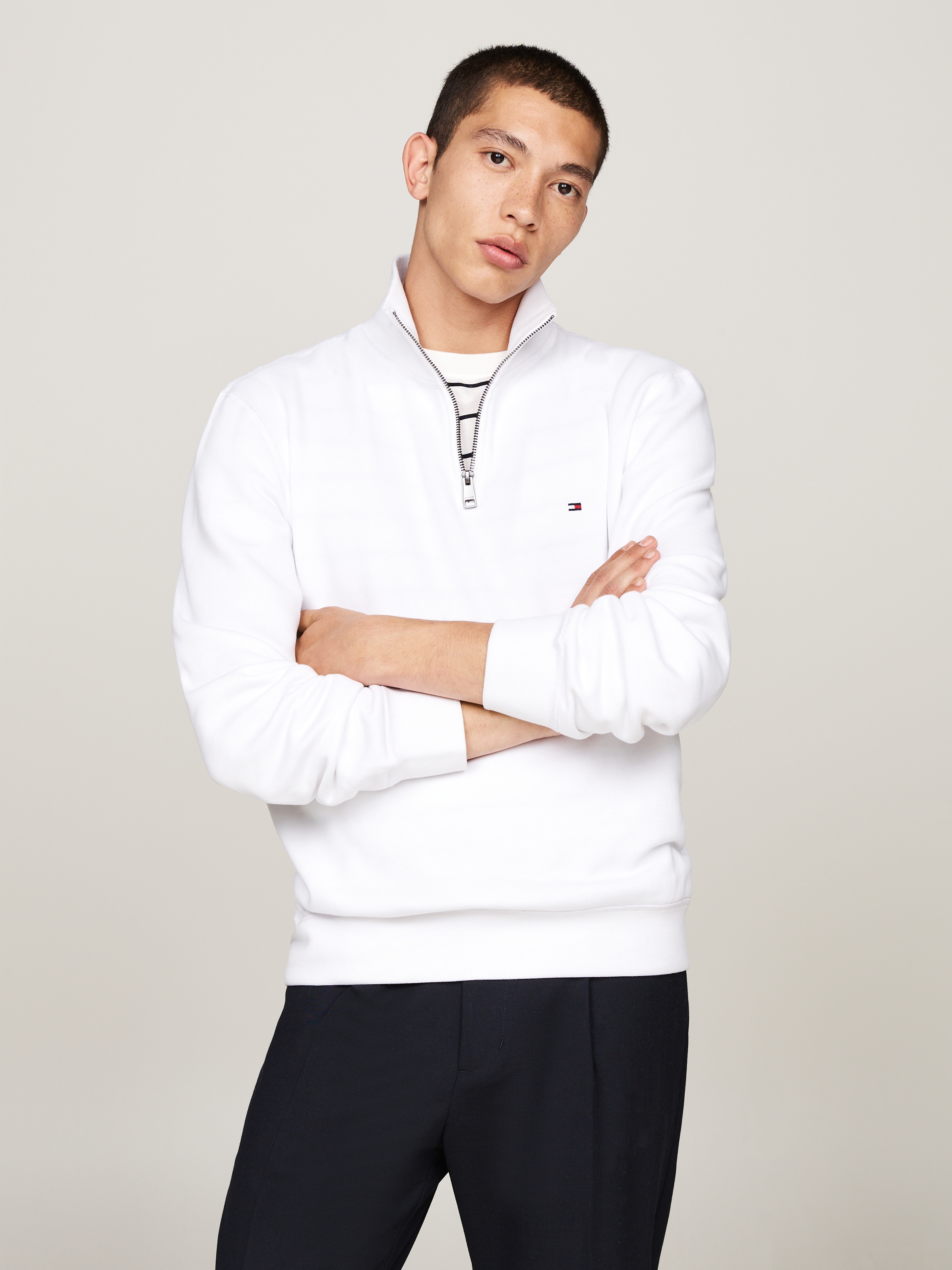 Tommy Hilfiger Sweatshirt ESSENTIAL FLEECE 1 4 ZIP mit Stehkragen online bei Quelle