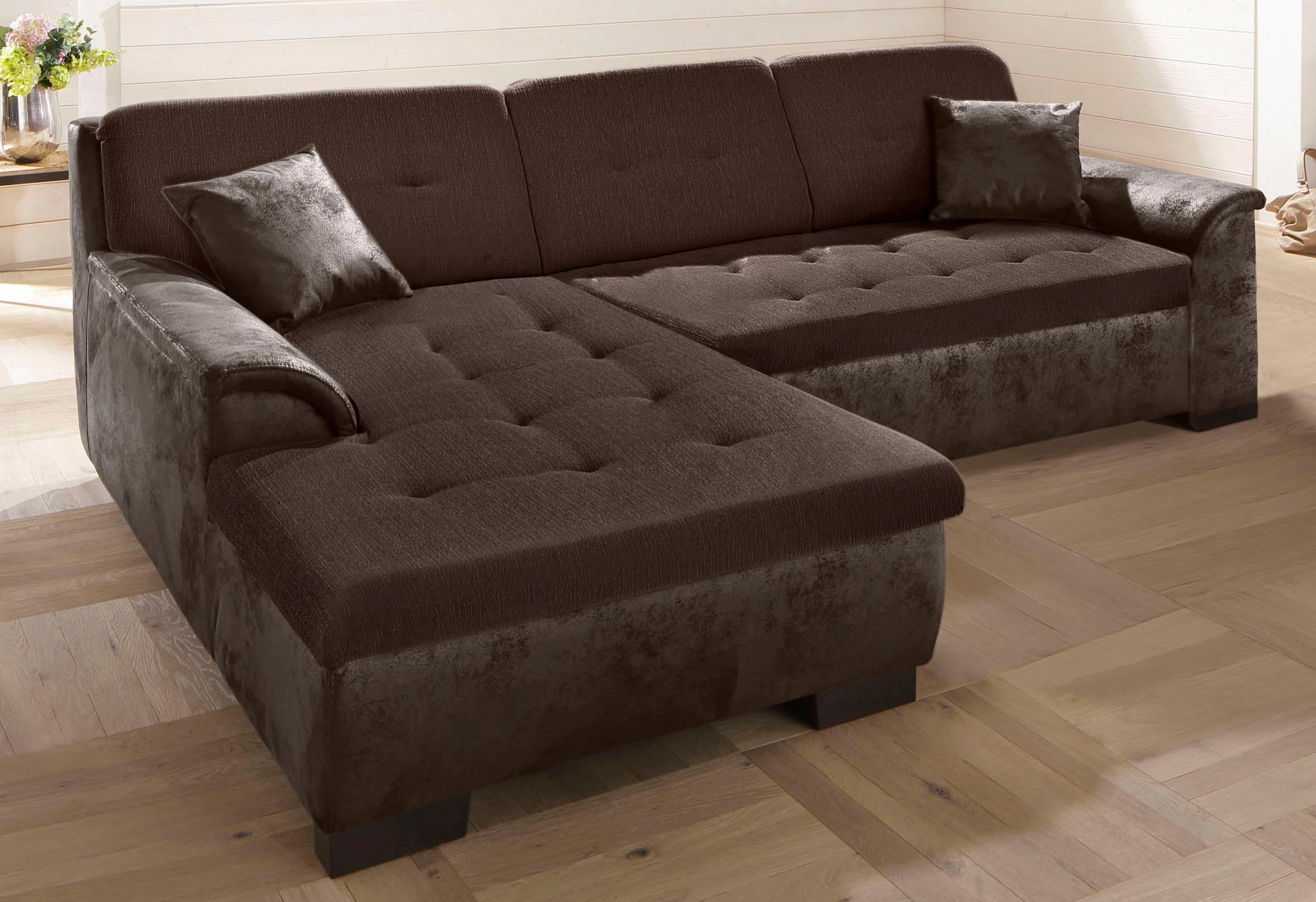 Home affaire Ecksofa »Bergen zeitlos & elegant, Breite 267cm, L-Form« wahlw günstig online kaufen