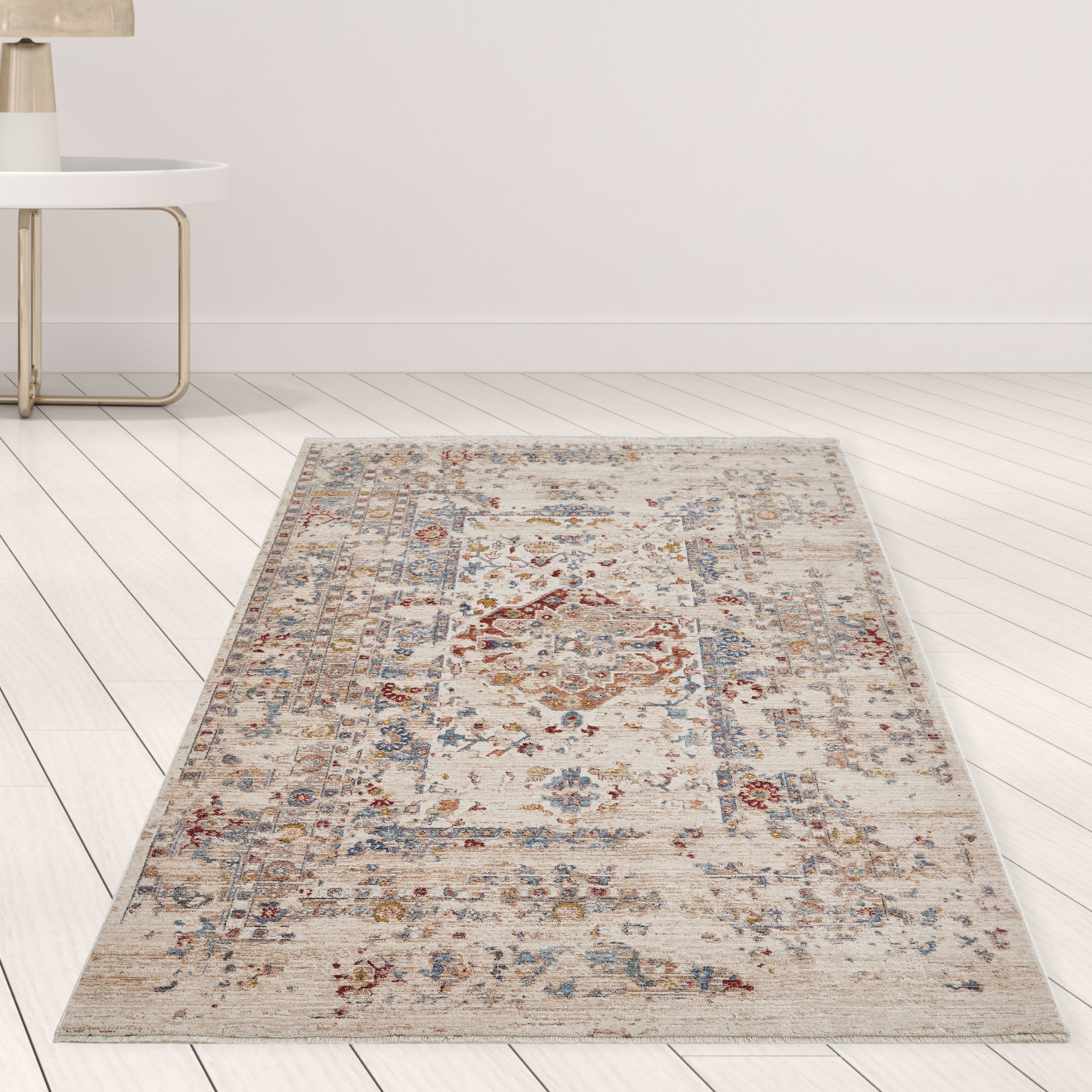 LUXOR living Teppich »Rocco«, rechteckig, 11 mm Höhe, Vintage-Look, florales Design, mit Fransen, Wohnzimmer, Schlafzimmer